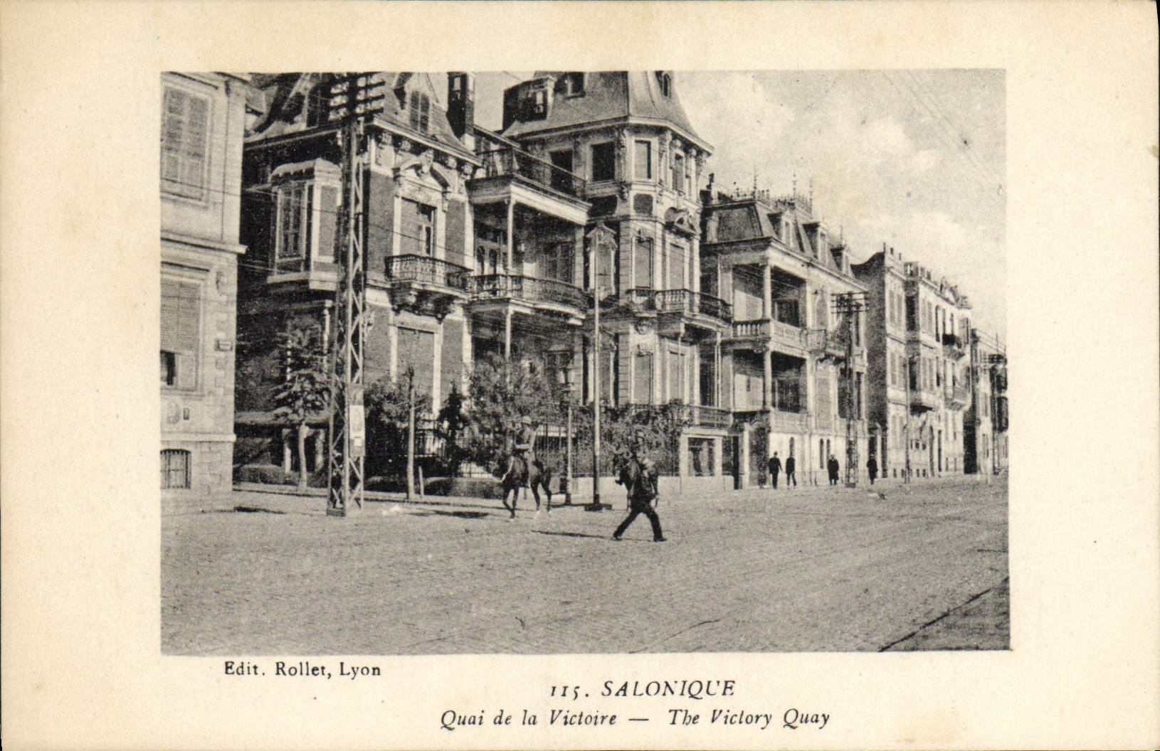 VINTAGE POSTCARD Salonique Quay Of the Victoire