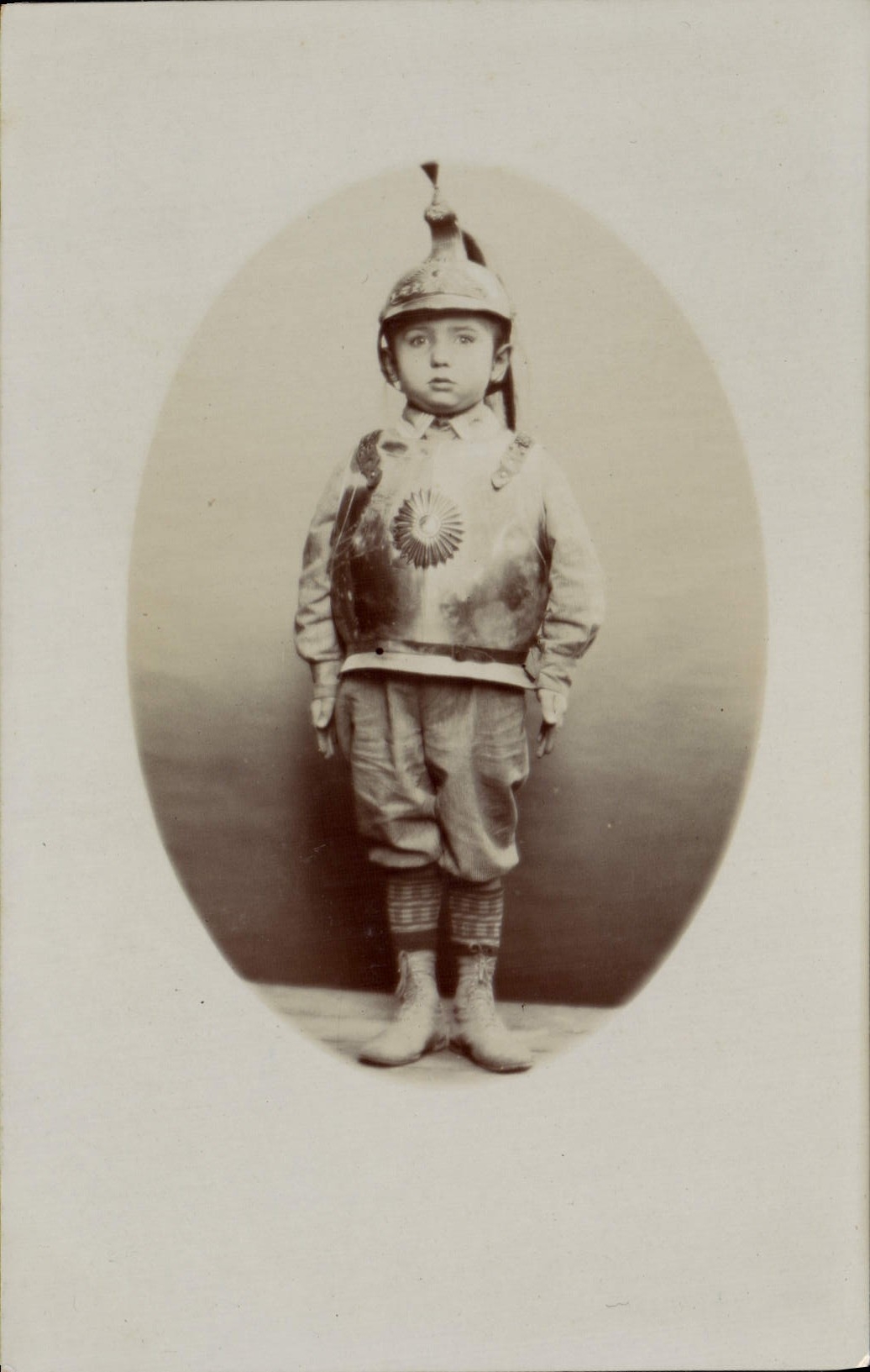 Real photo Child Militaria Soldier