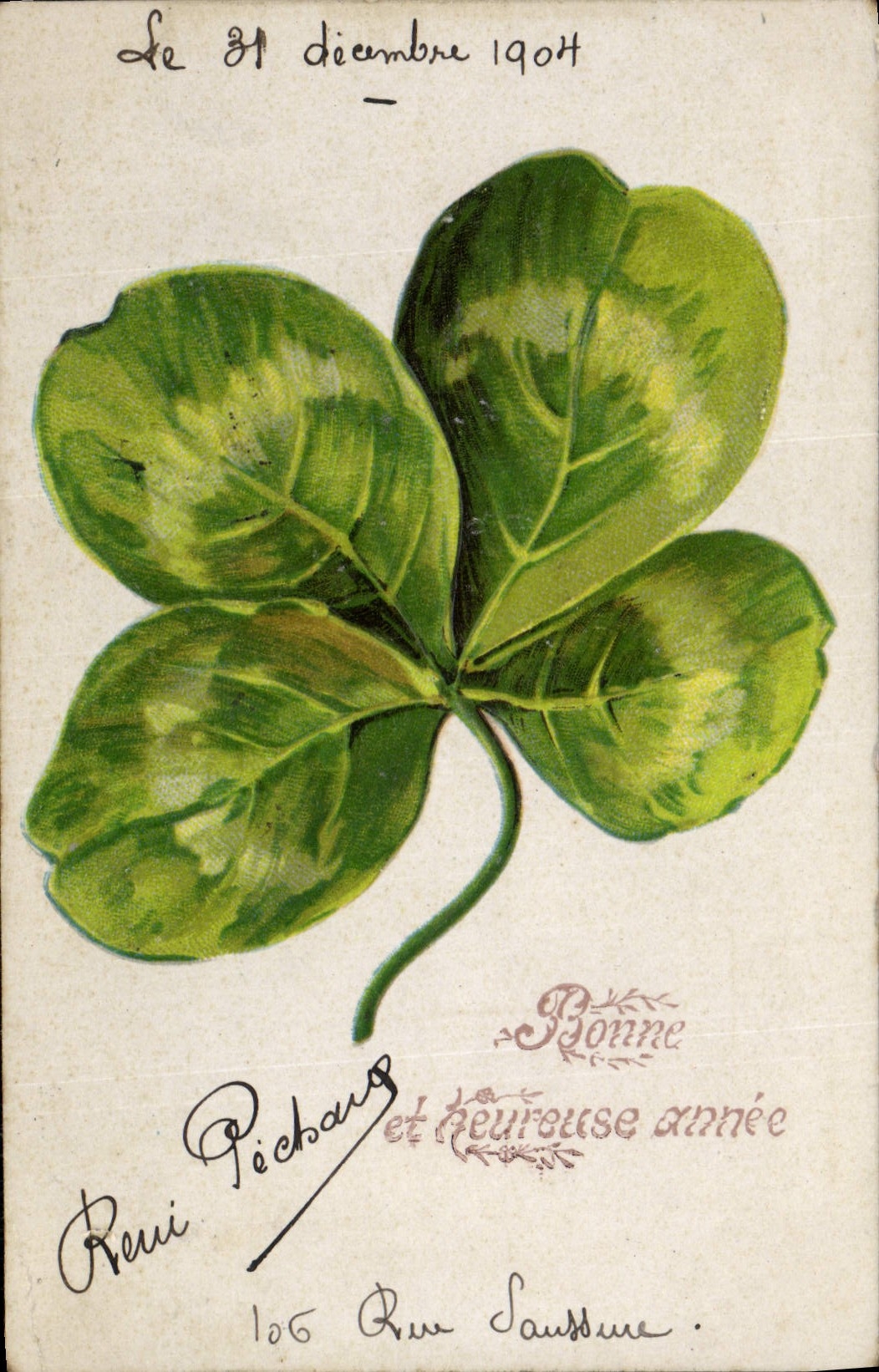 CPA Fantaisie Fleurs Trefle 