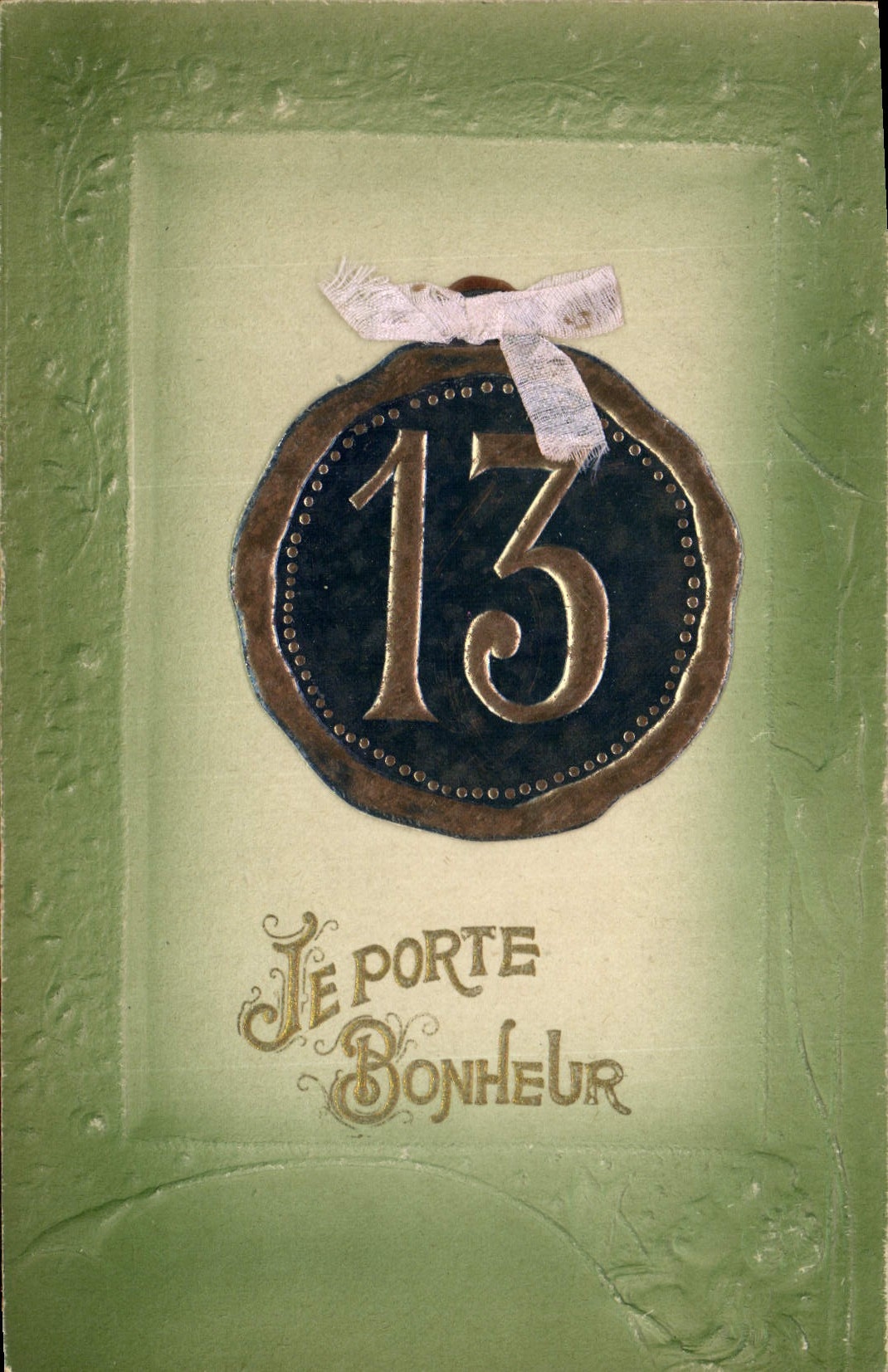 CPA Fantaisie Porte bonheur Numero 13