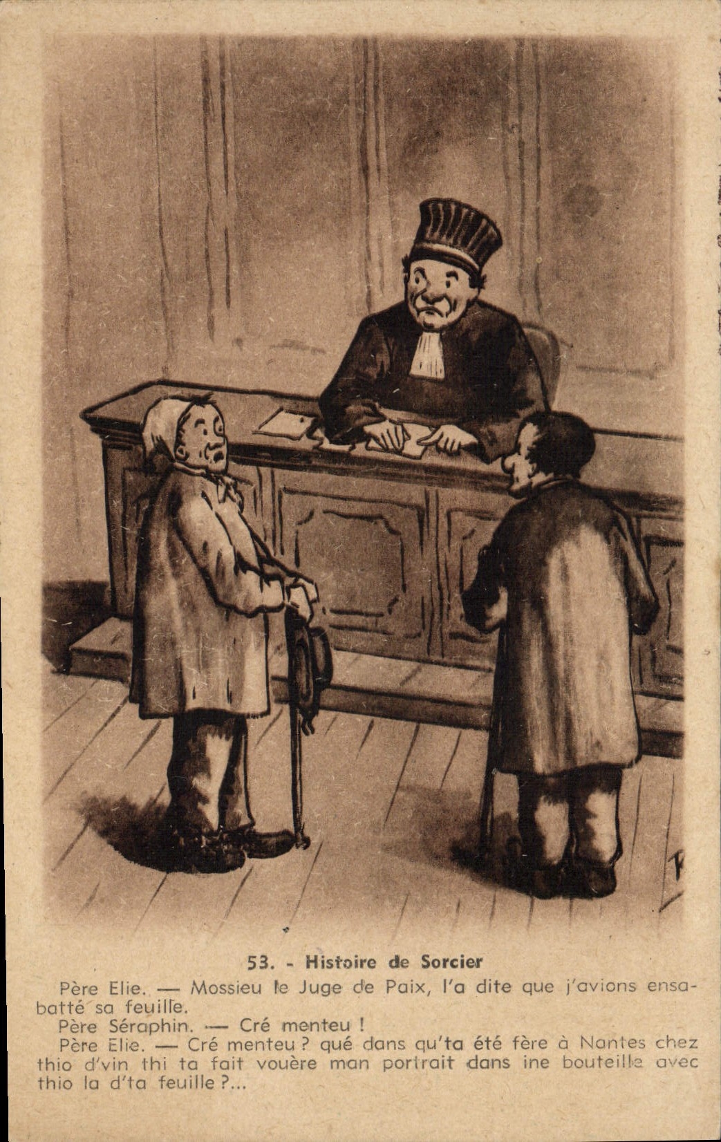 Historia de la POSTAL de la VENDIMIA del folklore del mago