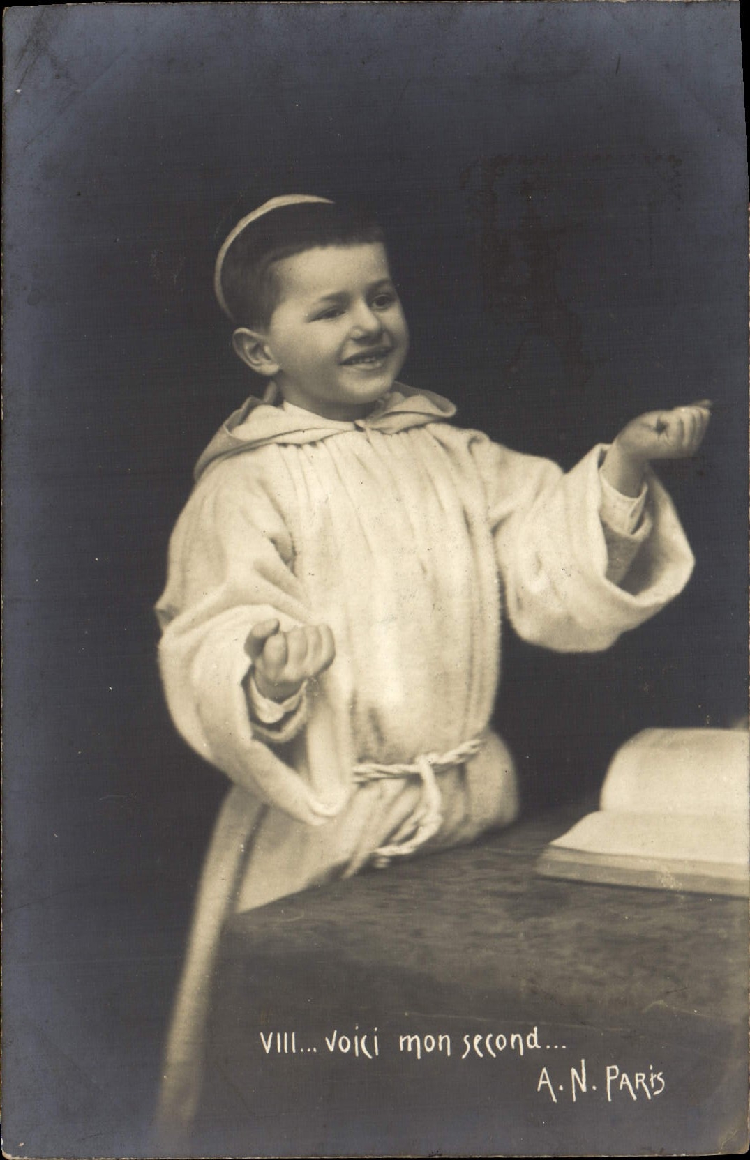 VINTAGE POSTCARD Fantasy Child Here My Second Priest