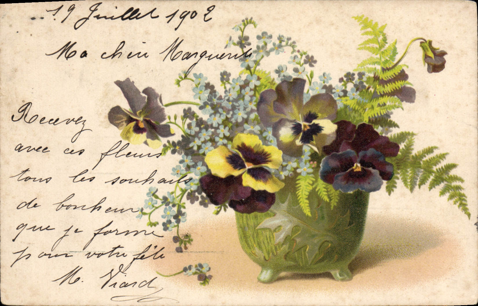 CPA Fantaisie Fleurs 