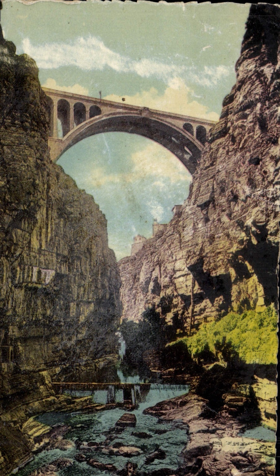 CPA Constantine Pont Sidi Rached Pris Du Fond Des Gorges