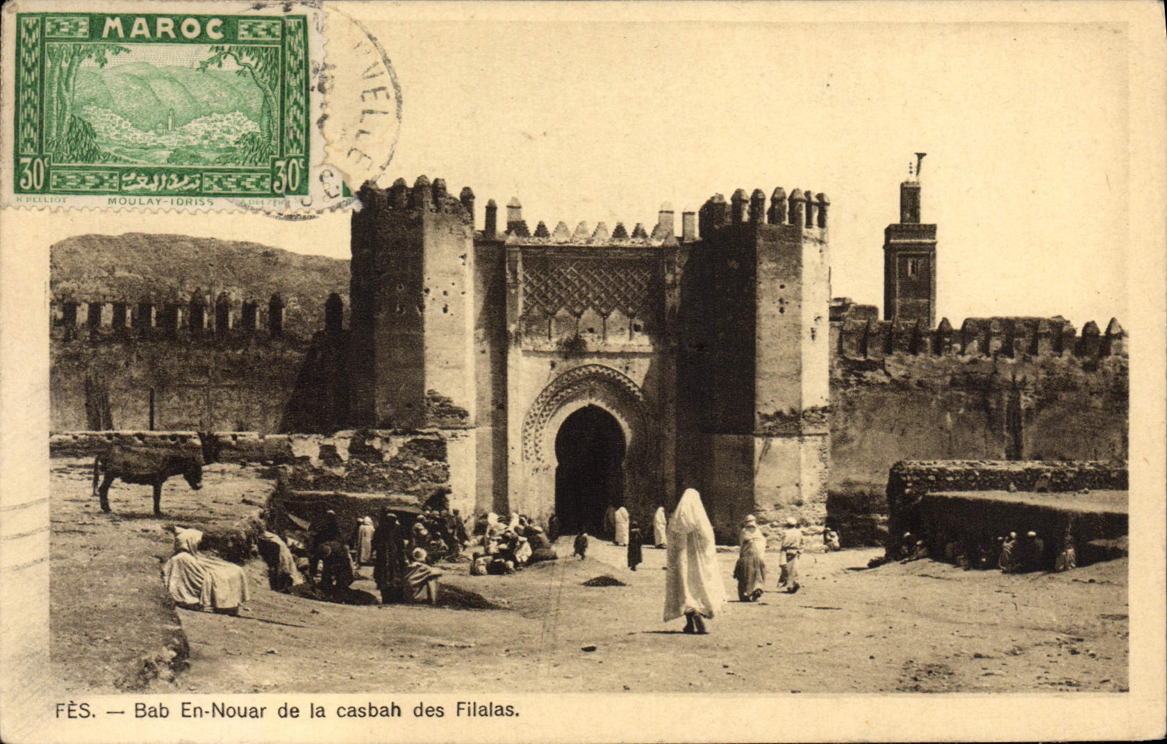 POSTAL Bab de la VENDIMIA en Nouar del Kasbah de Filalas