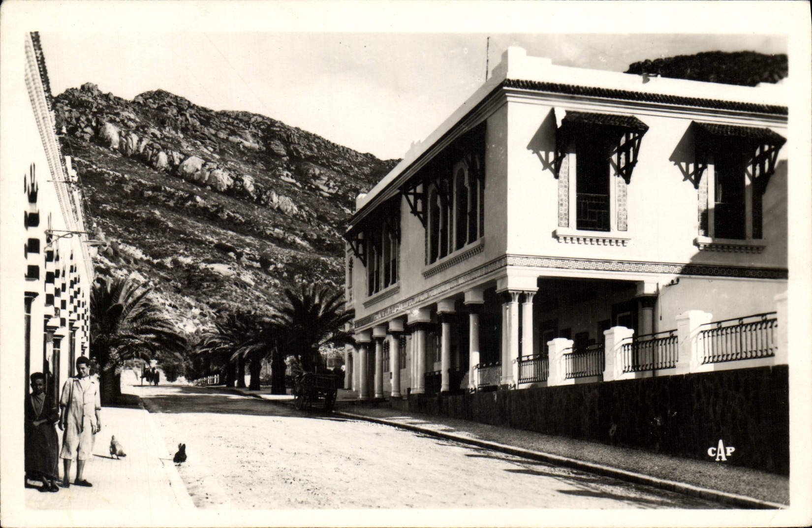 Pabellón del Moorish de Korbous de la POSTAL de la VENDIMIA