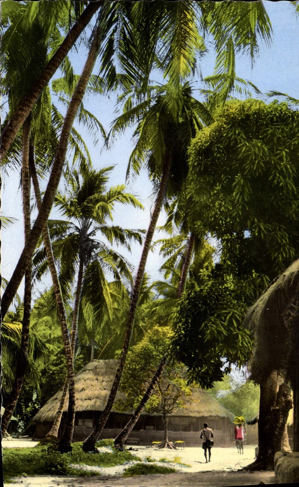MODERN CARD Africa Colors Village Under the Palm trees