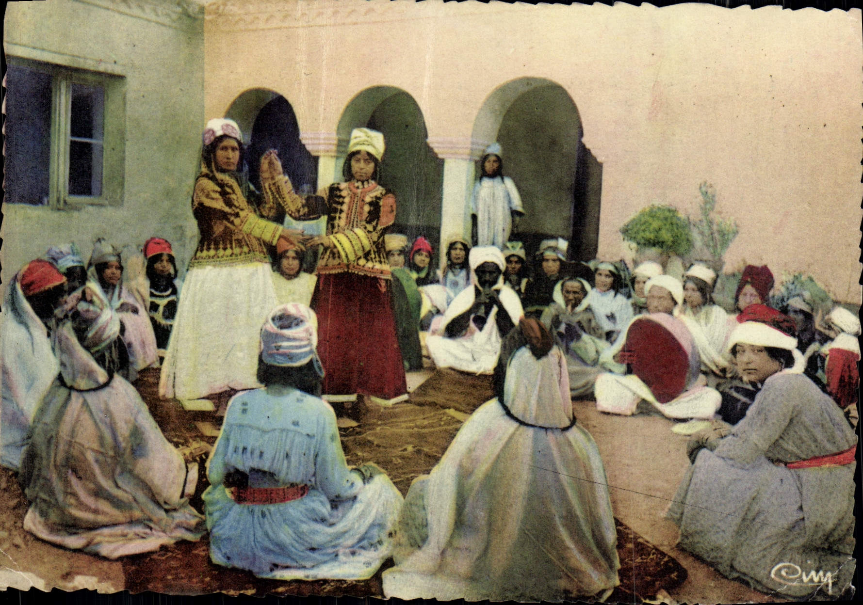 POSTAL MODERNA 'África baila colores del clavo Túnez de Ouled