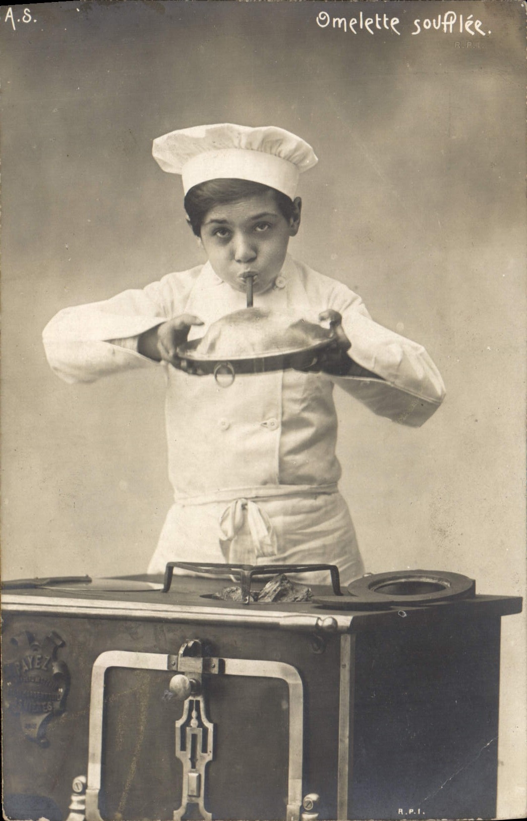 VINTAGE POSTCARD Puffed up Omelet Child Chief