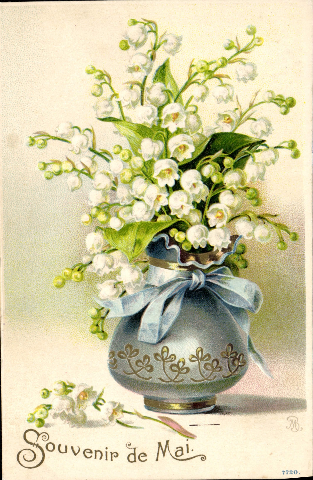 CPA Fantaisie Fleurs Muguet