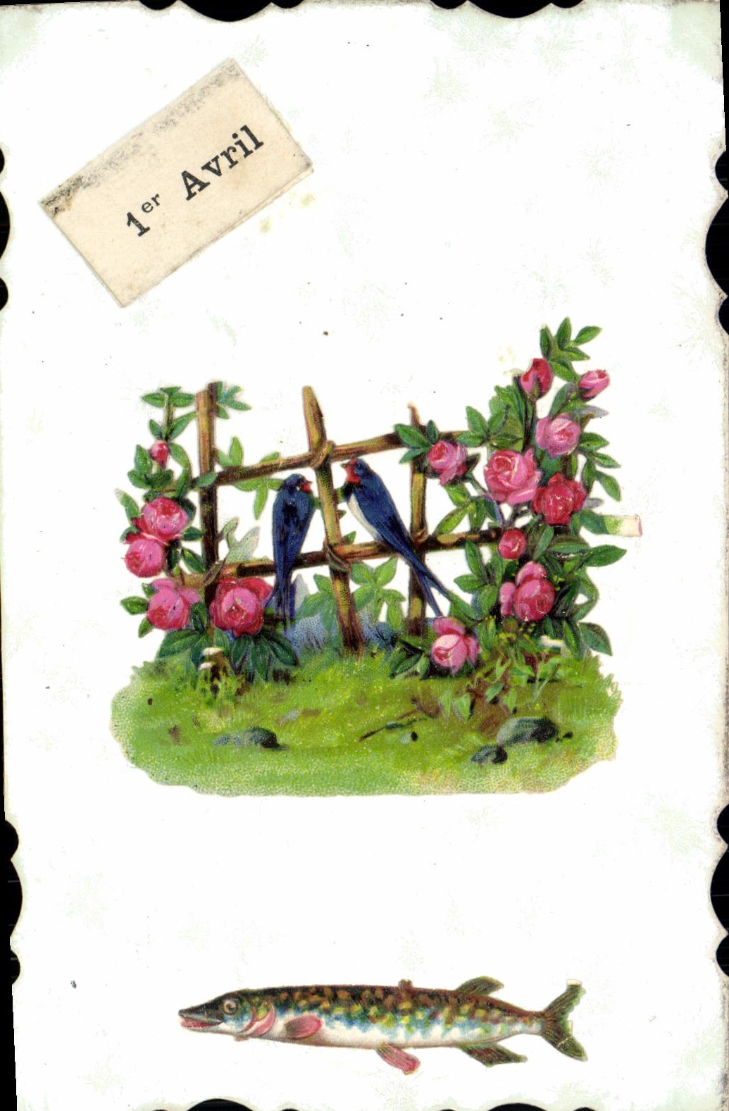 CPA Fantaisie Poisson 1er Avril