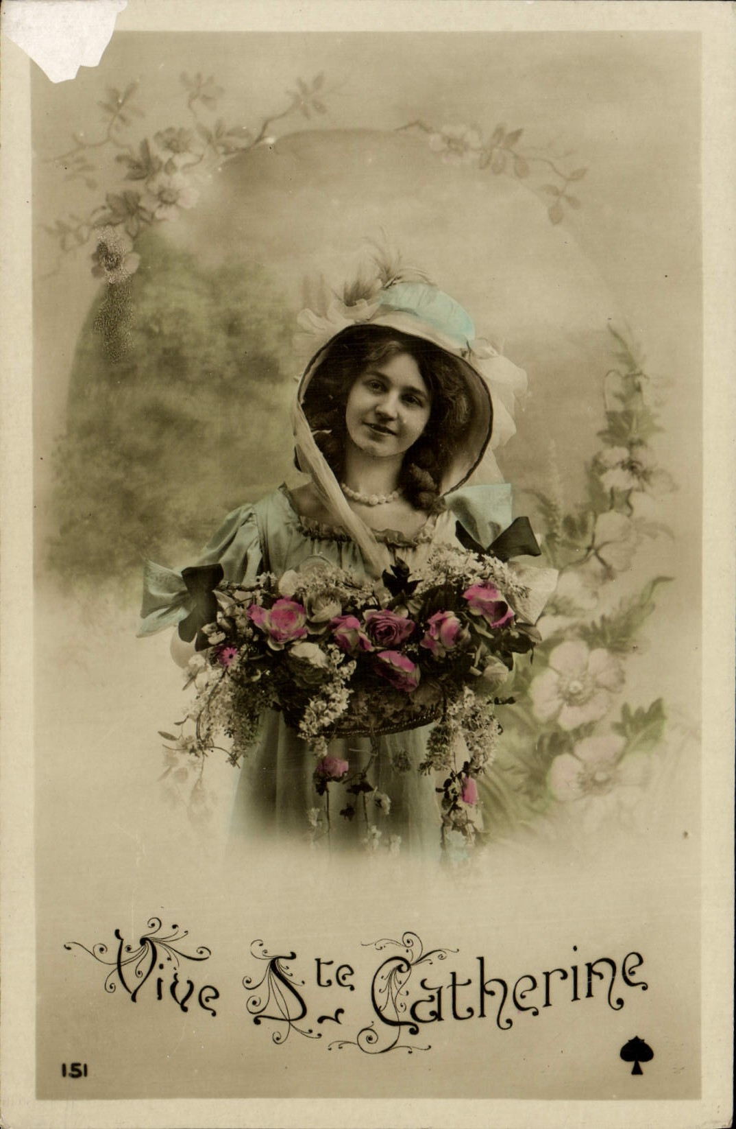 VINTAGE POSTCARD Fantaisie Woman Lives co. Catherine