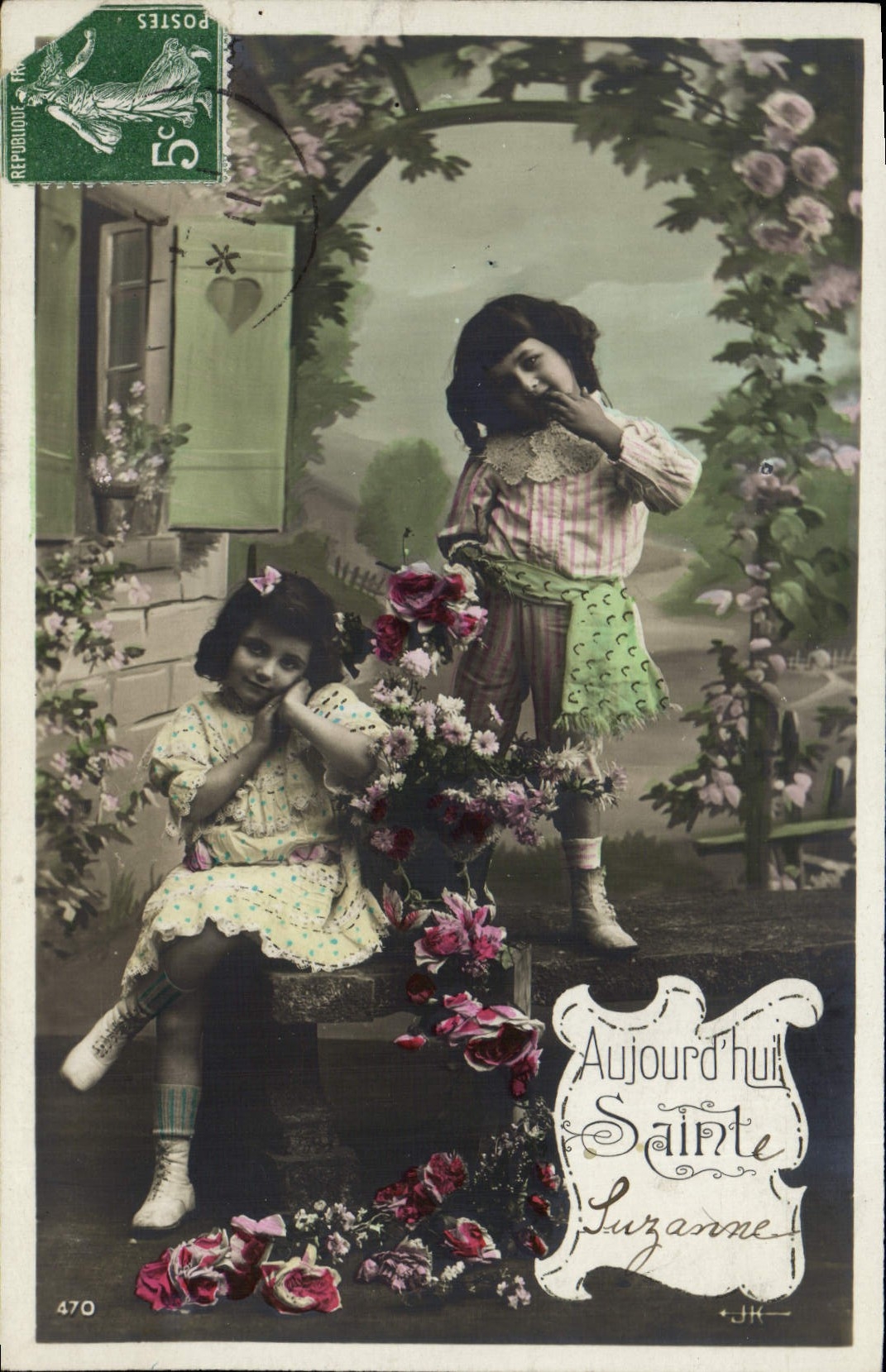 VINTAGE POSTCARD Fantasy Woman Aujourdhui Sainte Suzanne