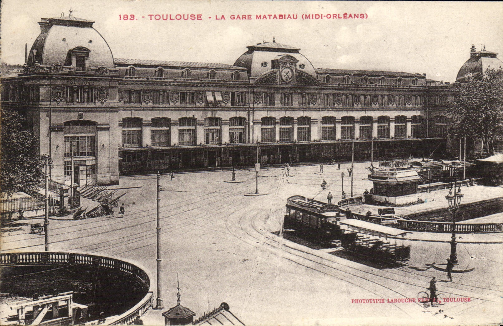 CPA Toulouse La Gare Matabiau Midi Orleans Tramway