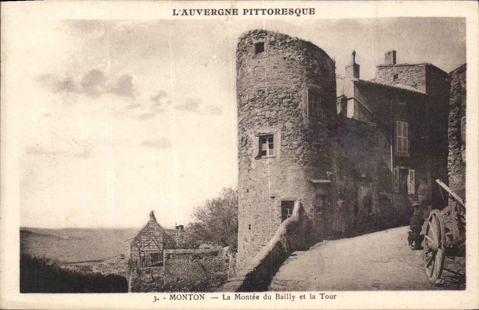 VINTAGE POSTCARD Monton Rise Of Bailly And the Tower