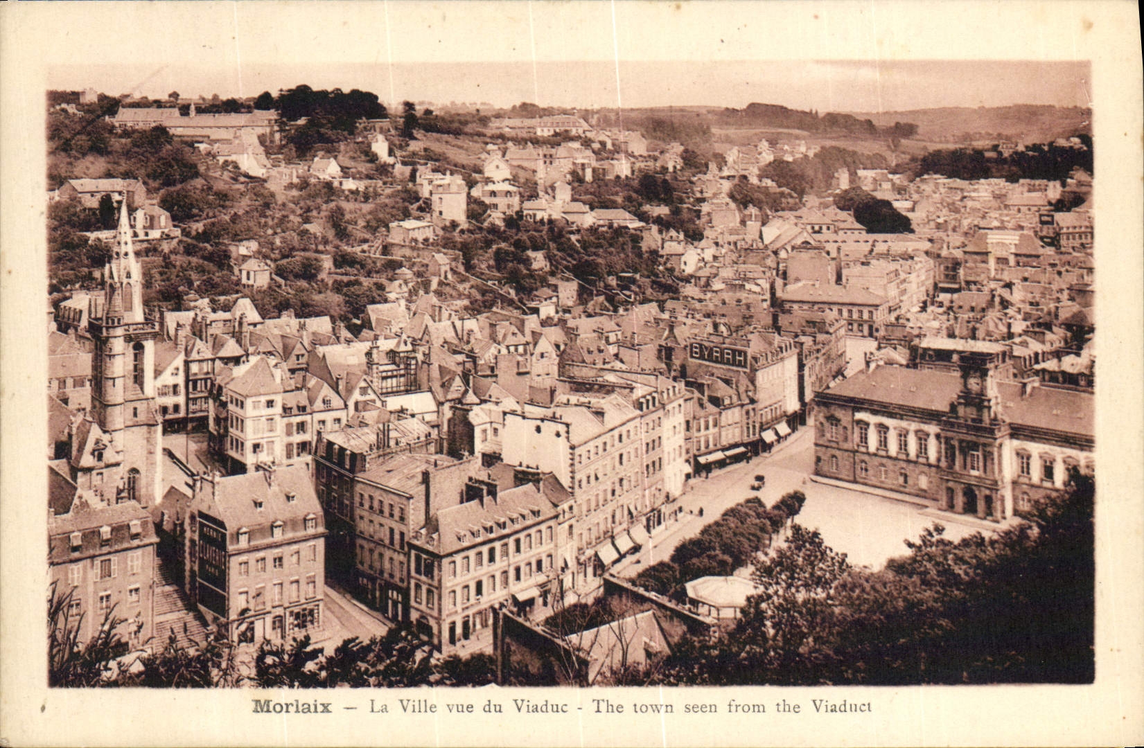VINTAGE POSTCARD Morlaix the City Seen Of the Viaduct