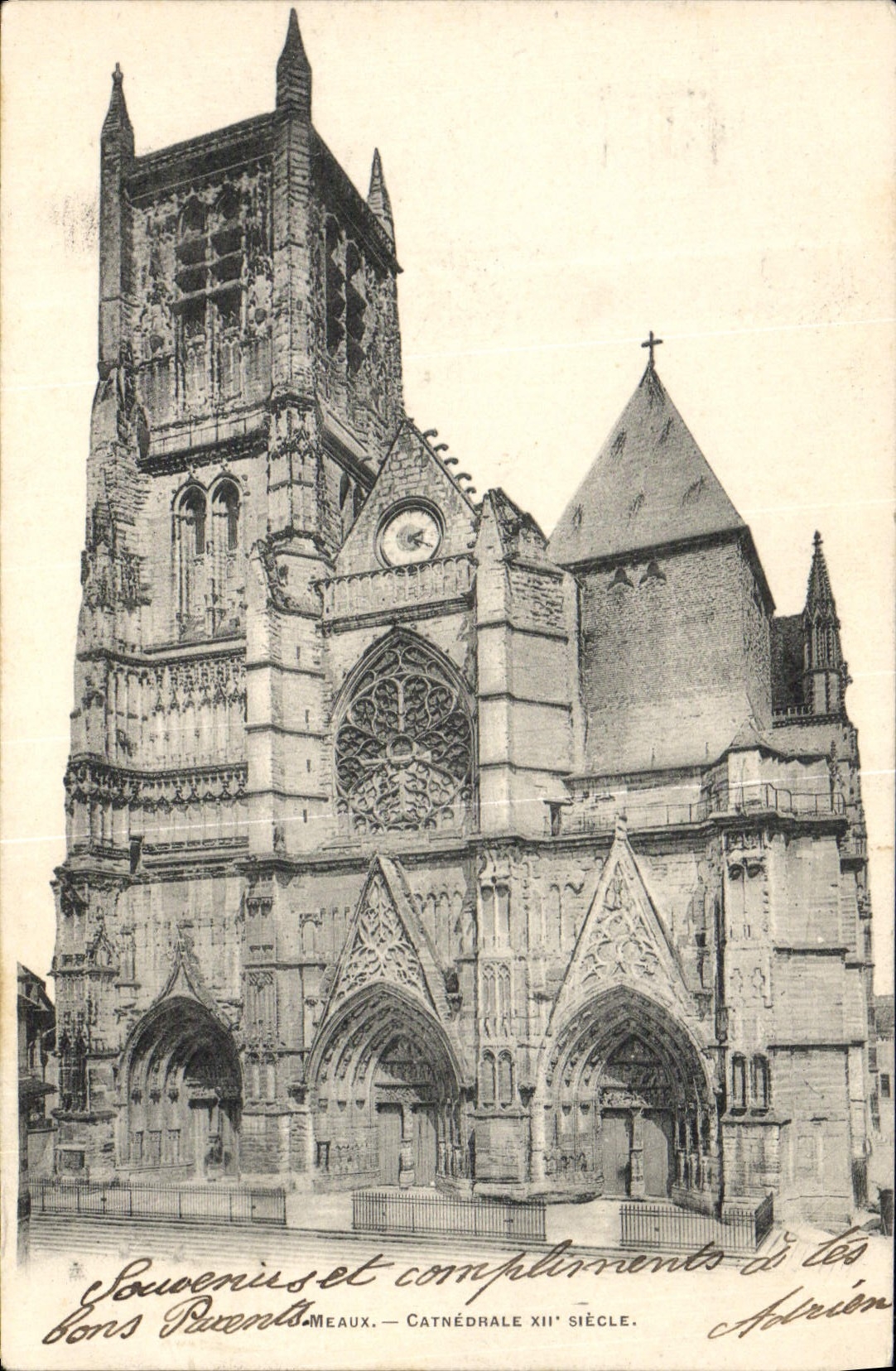 VINTAGE POSTCARD Meaux Catnedrale