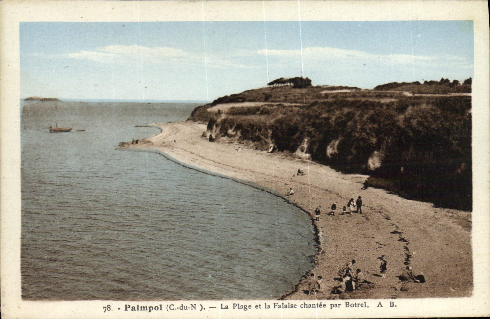 CPA Paimpol La Plage Et La Falaise Chantee Par Botrel