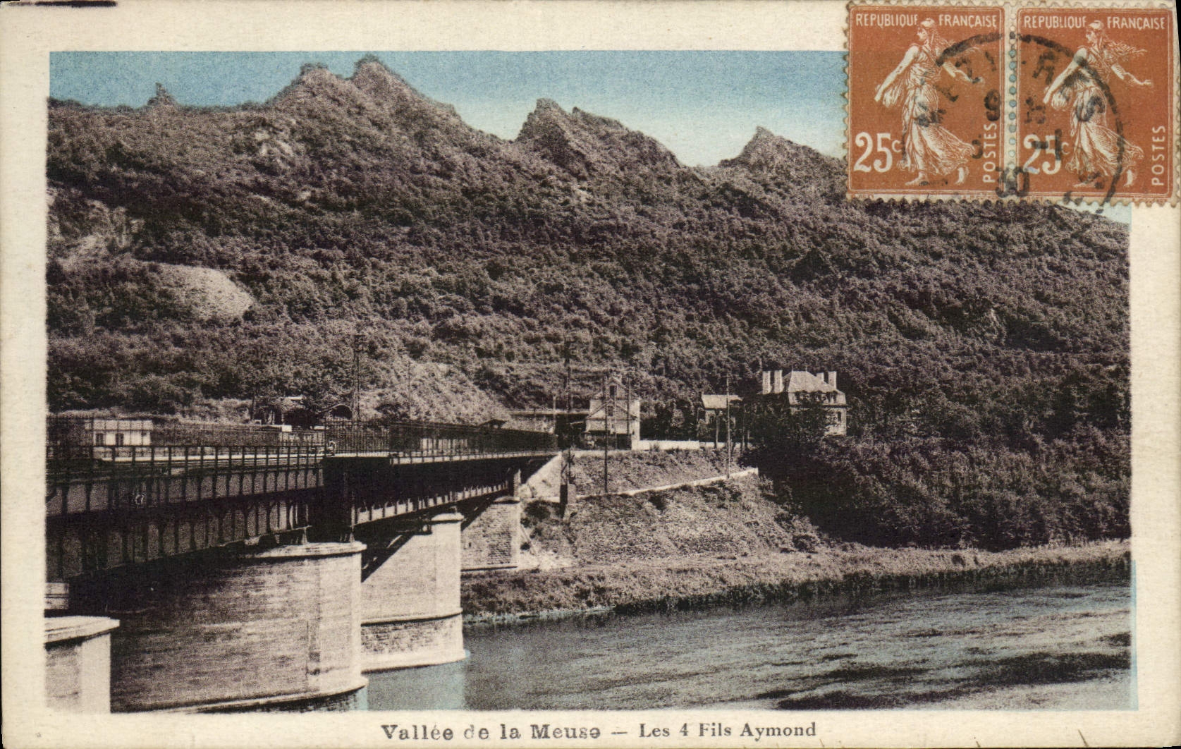 VINTAGE POSTCARD Valle Of the Meuse the 4 Aymond Wire