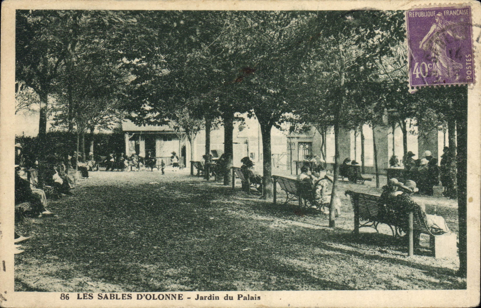 Jardín de la POSTAL de la VENDIMIA Sables d'Olonne del paladar
