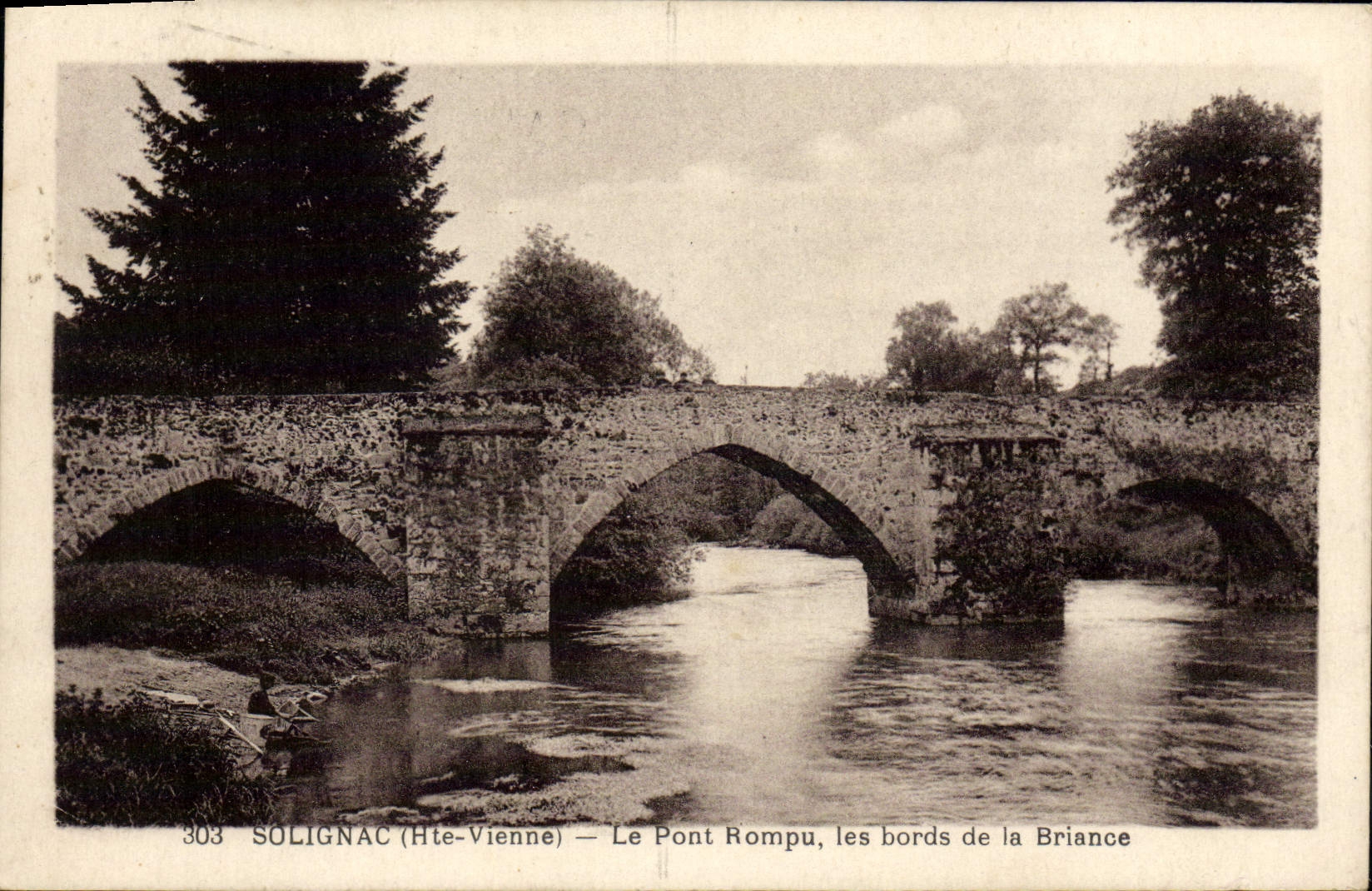 CPA Solignac Le Pont Rompu Les Bords De La Briance