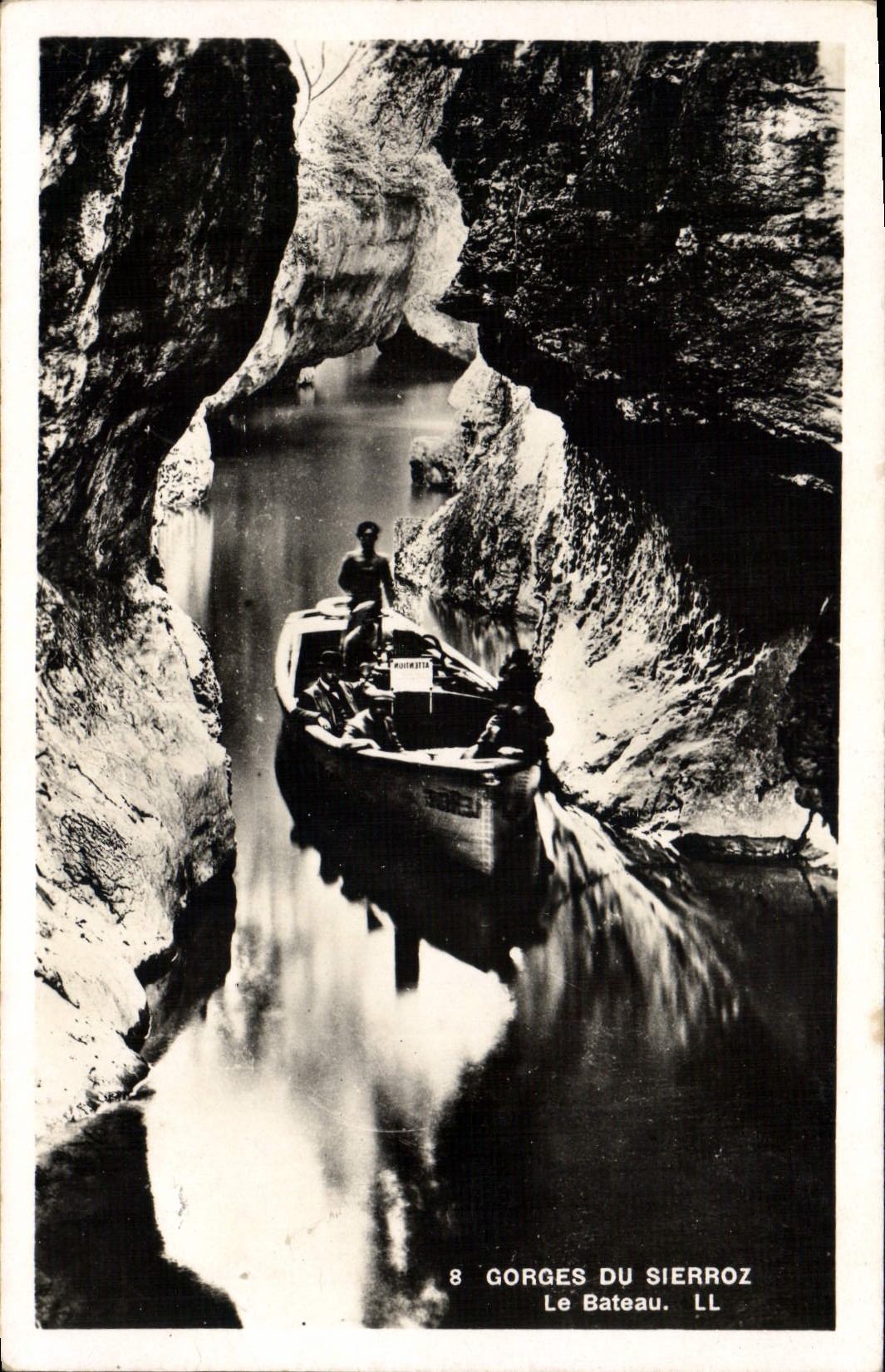 MODERN CARD Falls Of Sierroz the Boat