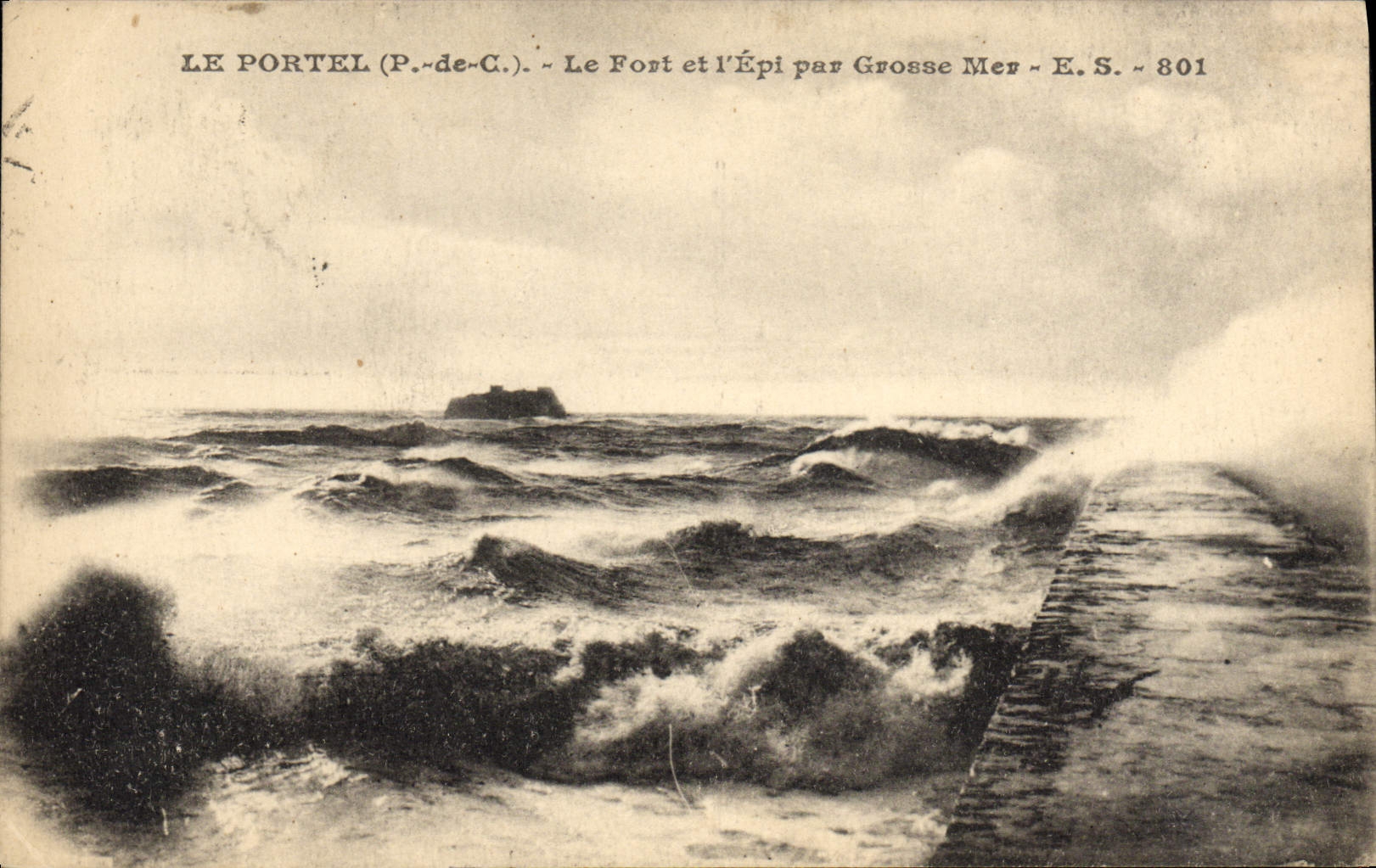 POSTAL Portel Fort e I Epi de la VENDIMIA por el mar pesado