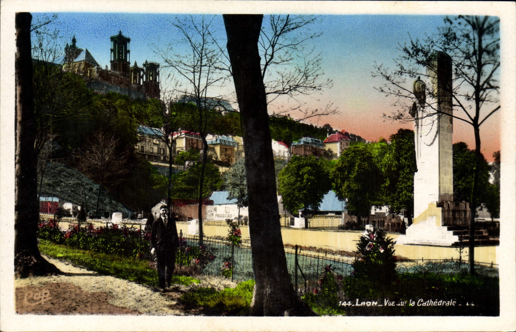 MODERN CARD Laon Seen Of the Cathedral