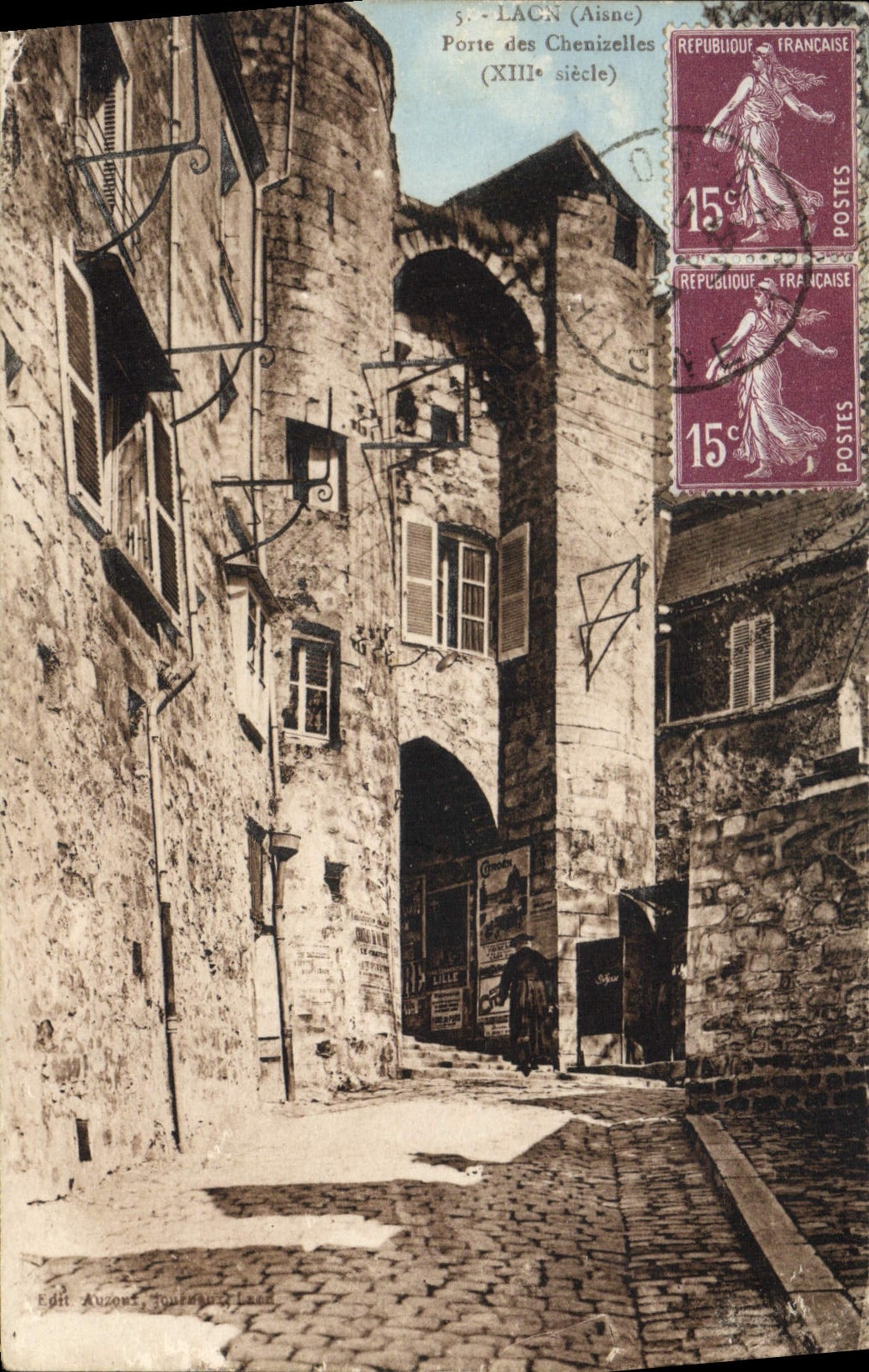 VINTAGE POSTCARD Laon Carries Of Chenizelles