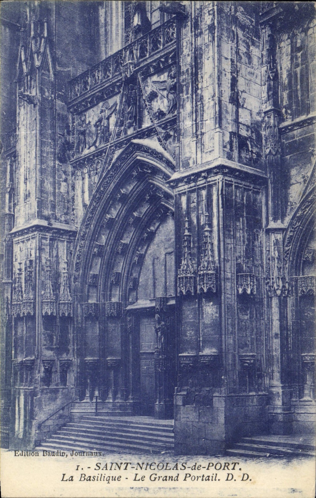 VINTAGE POSTCARD Saint Nicolas Of Port the Basilica the Large Gate