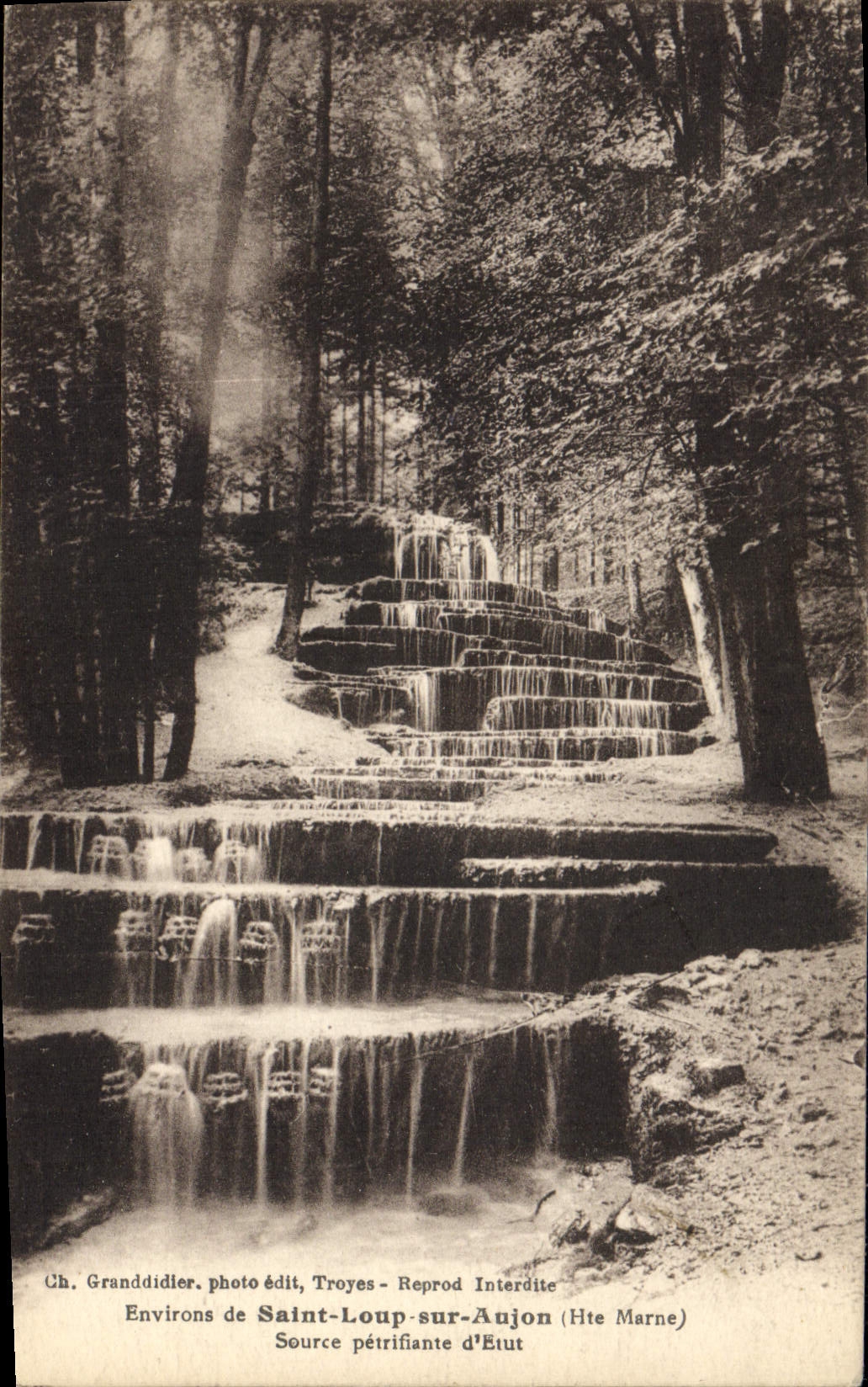 VINTAGE POSTCARD Surroundings of Saint Wolf On Aujon Petrifying Source D' Erut