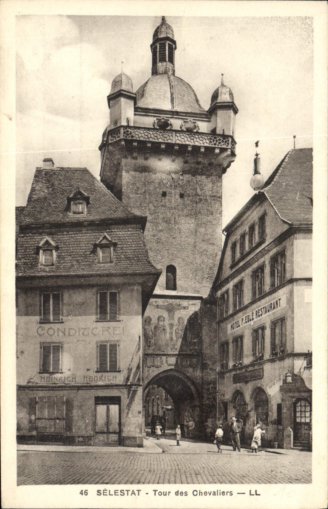 VINTAGE POSTCARD Selestat Turn Of the Knights