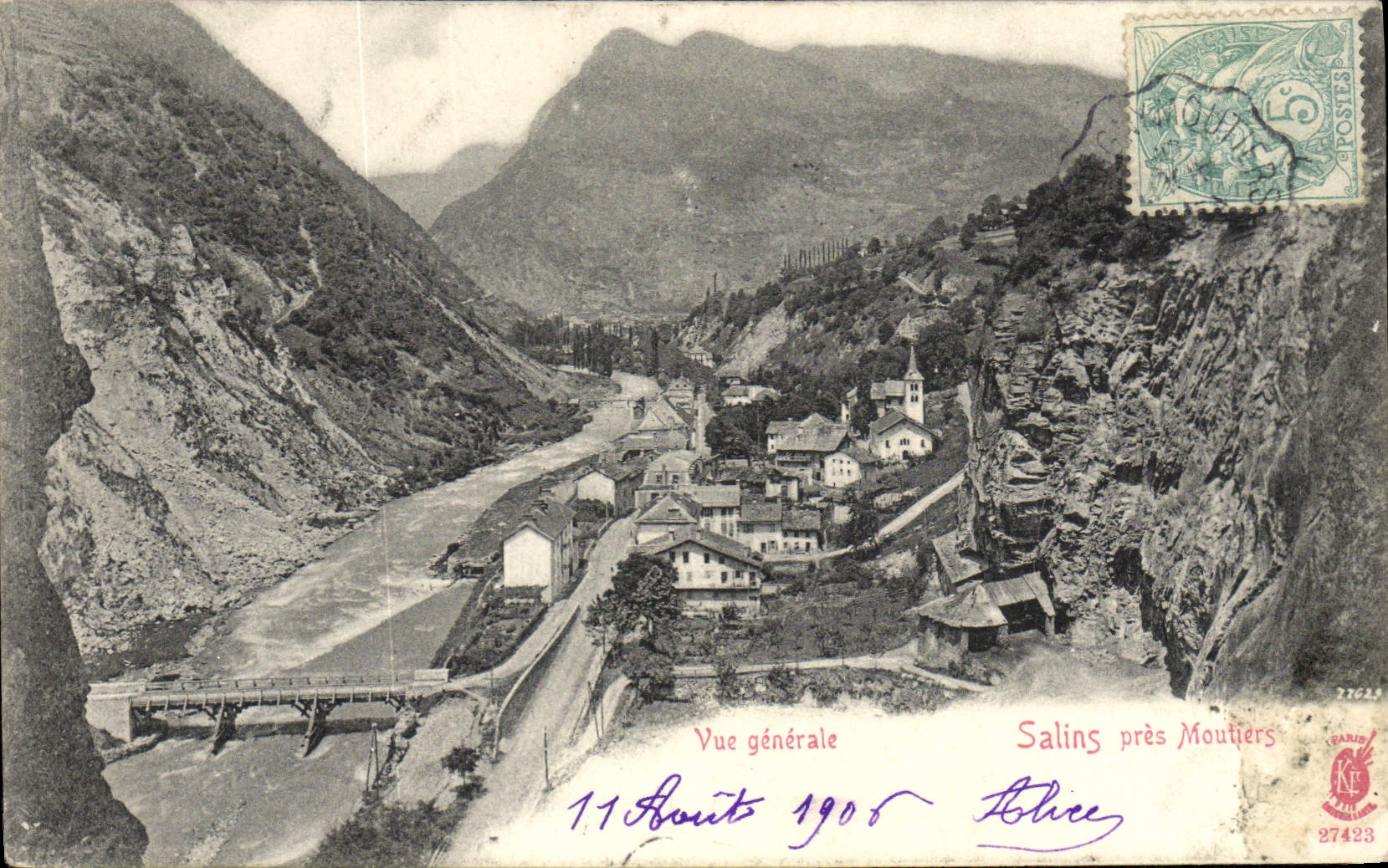 CPA Vue Generale Salins Pres Moutiers