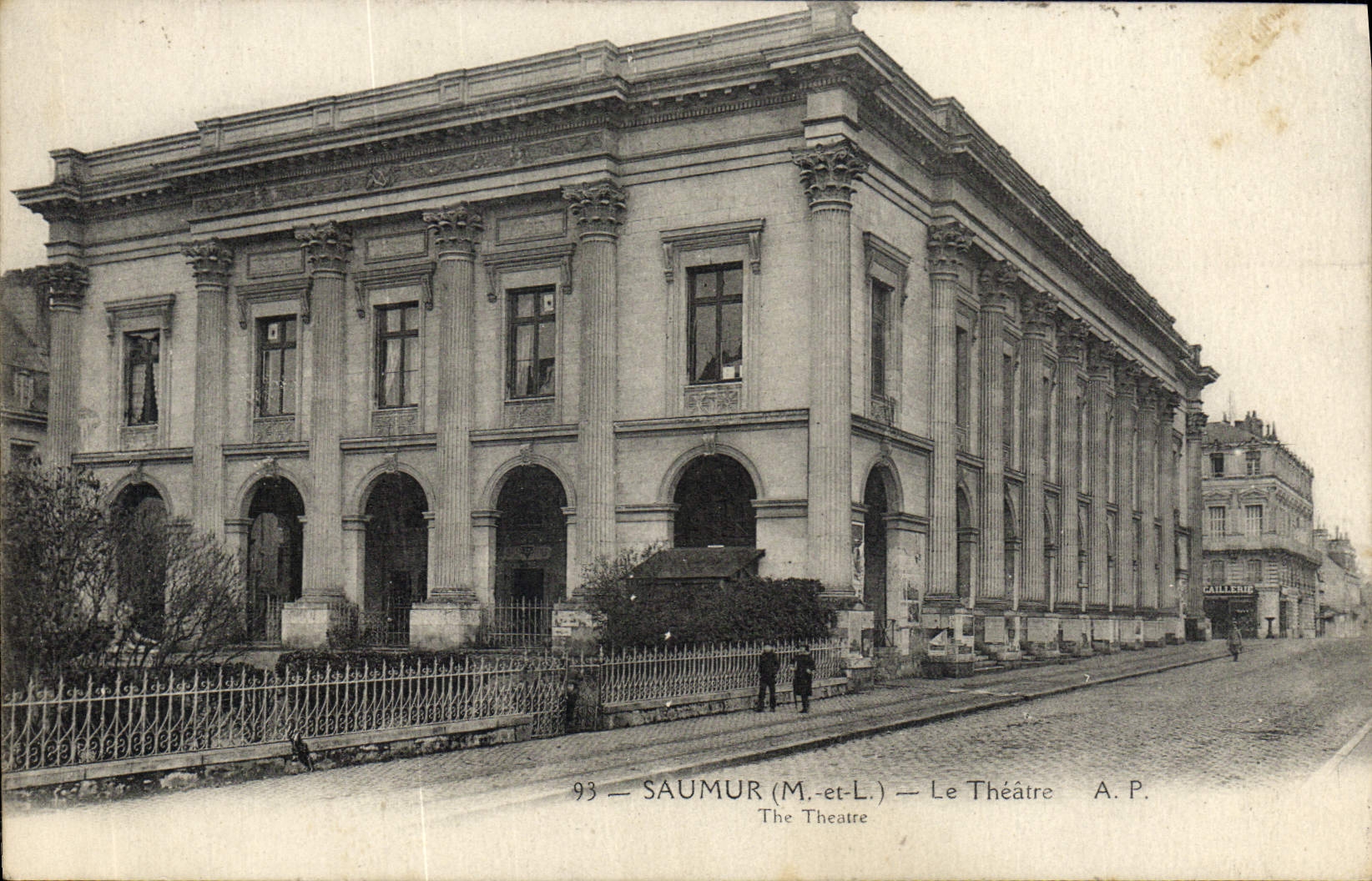 VINTAGE POSTCARD Saumur the Theater