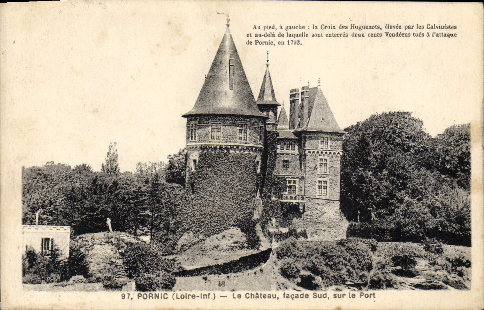 CPA Pornic Le Chateu Facade Sud Sur Le Port