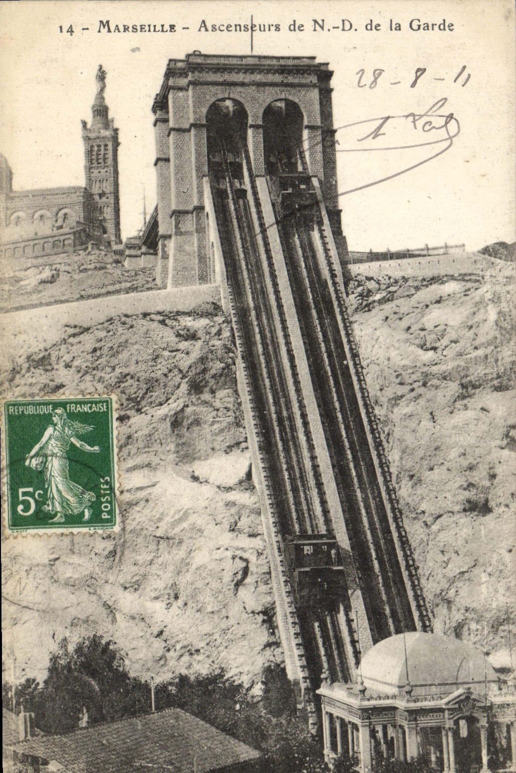 CPA Marseille Ascenseurs De ND de La Garde