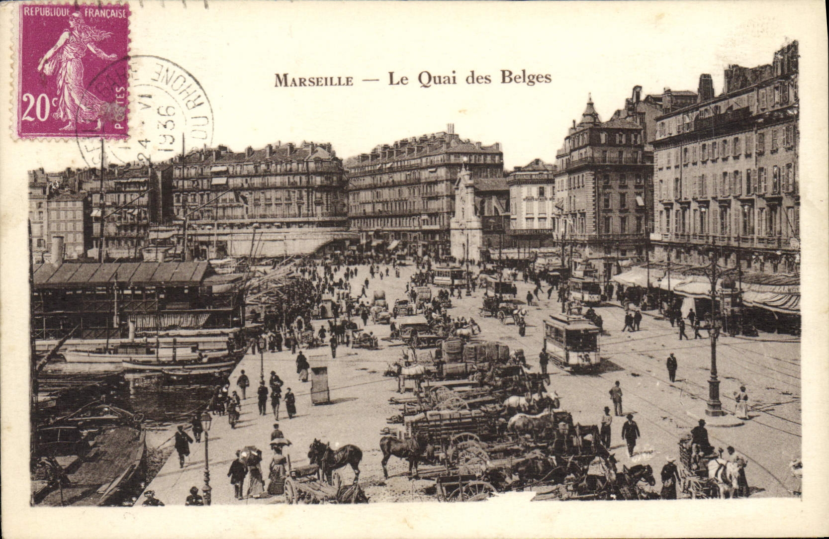 CPA Marseille Le Quai Des Belges