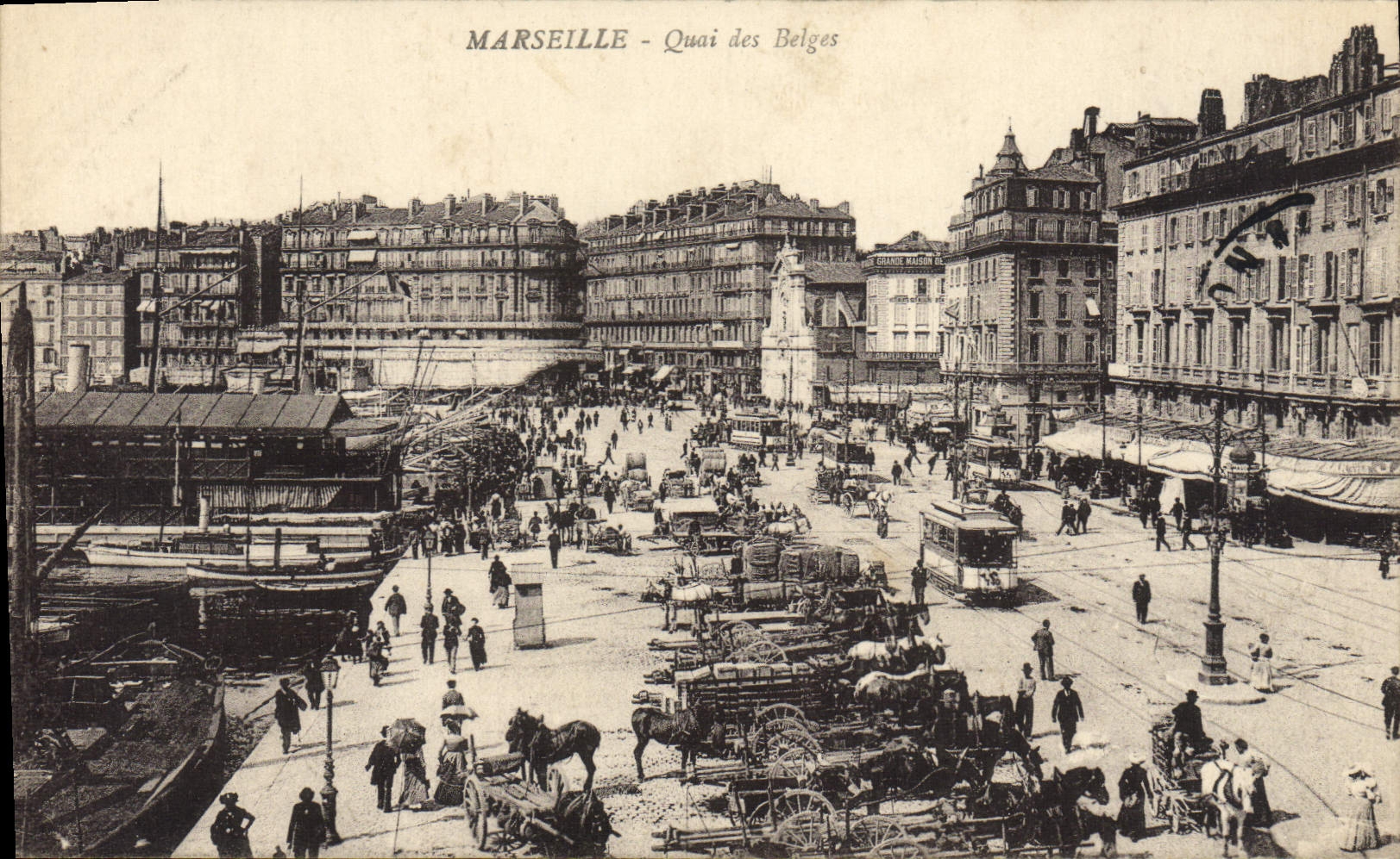 CPA Marseille Quai Des Belges