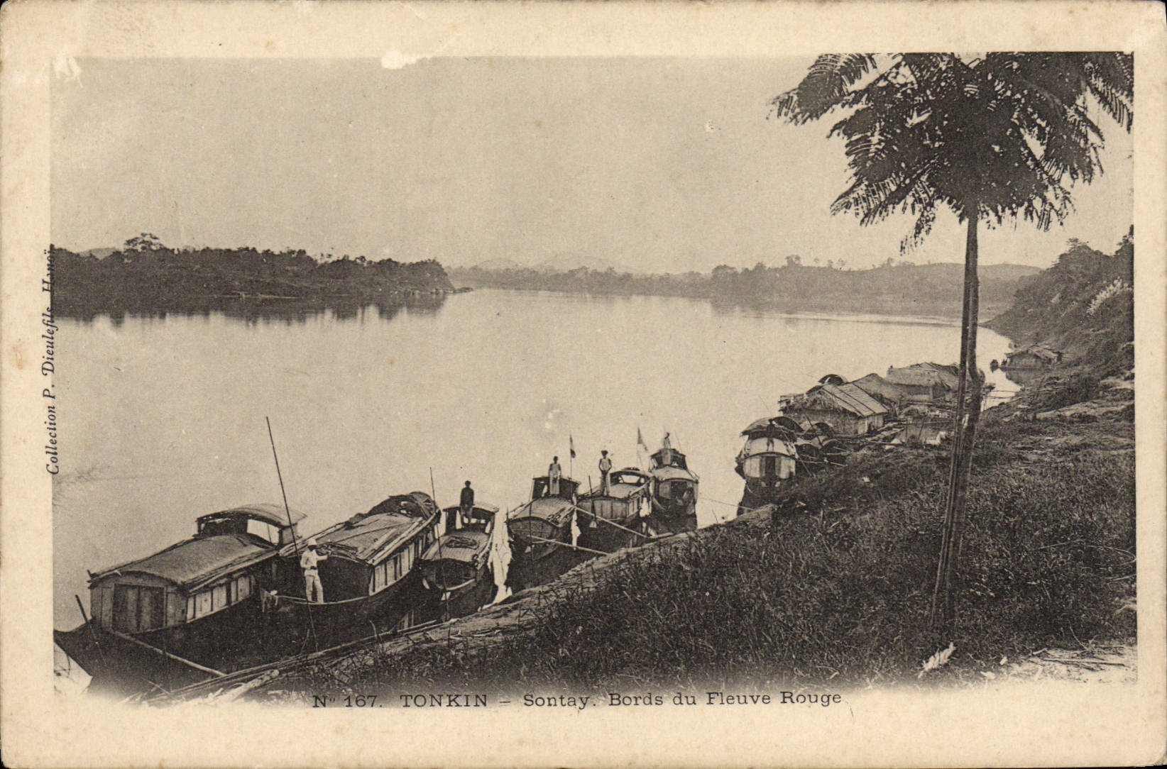 VINTAGE POSTCARD Tonkin Sontay Edges Of the Red River