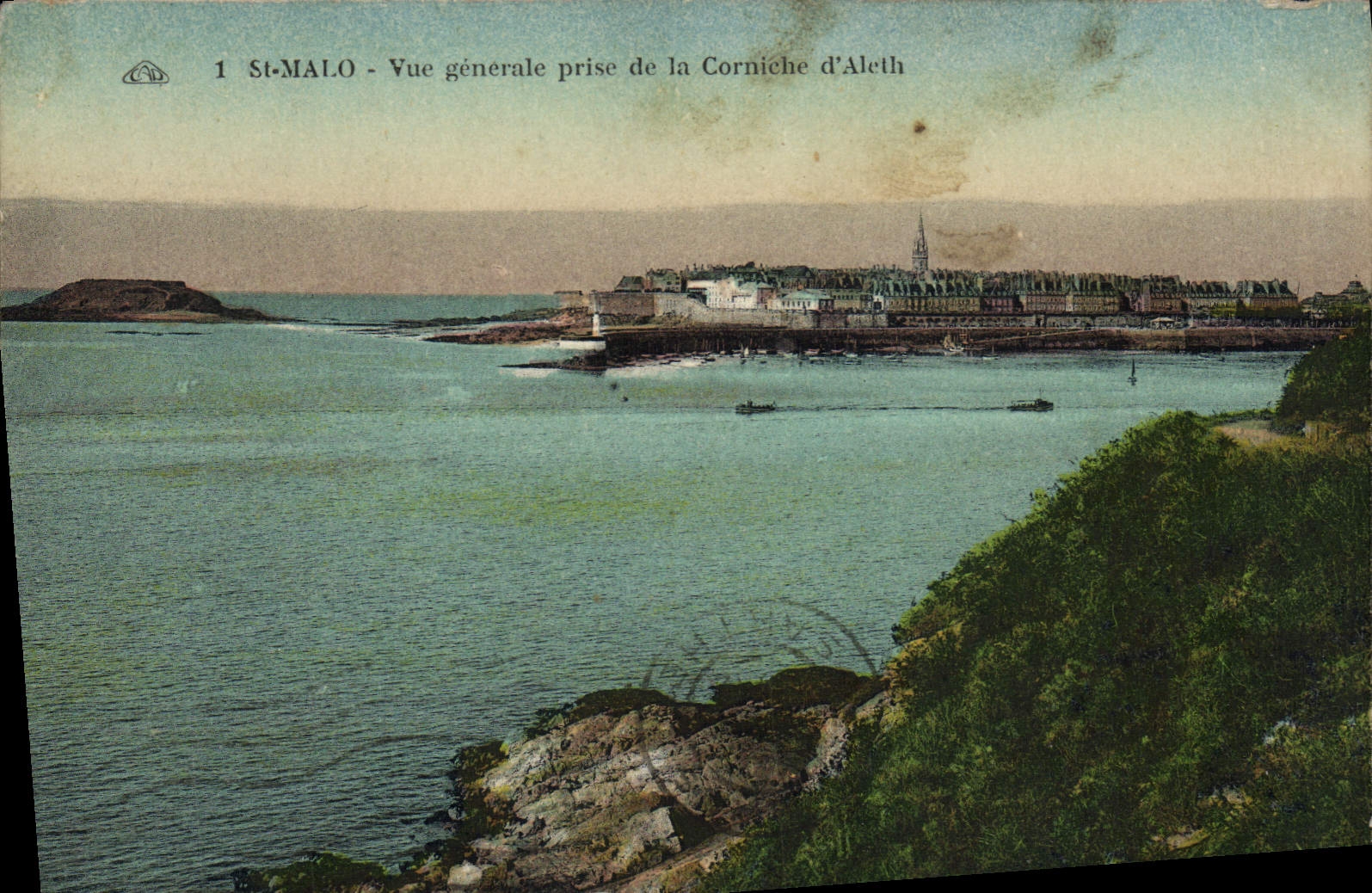 CPA Saint Malo Vue Generale Prise De La Corniche D'Aleth