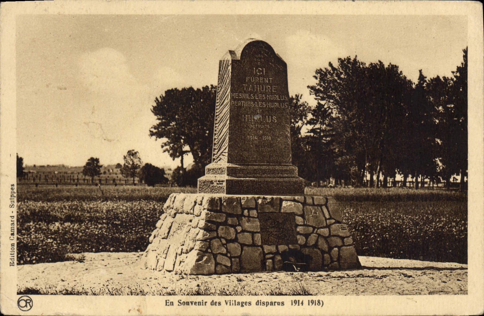 VINTAGE POSTCARD In Remembering Of Vlilages Disappeared Militaria