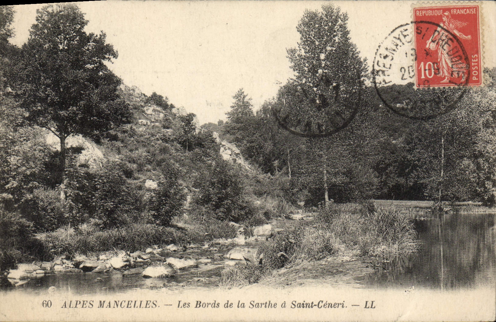 CPA Alpes Mancelles Les Bords De La Sarthe A Saint Ceneri