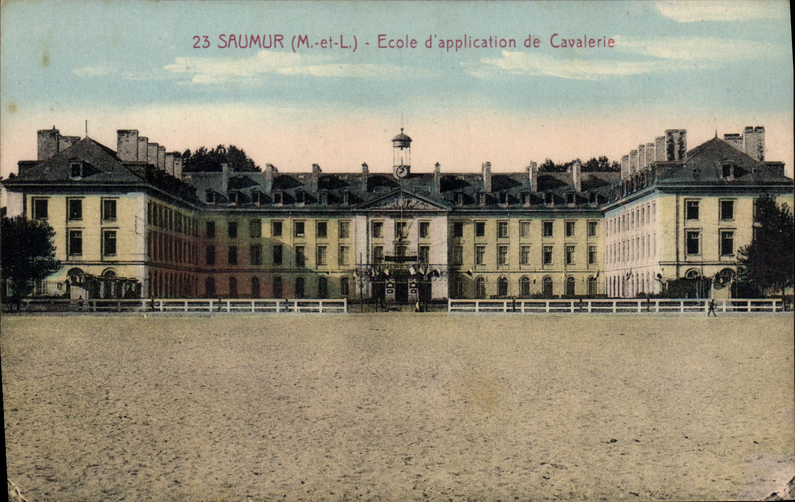 VINTAGE POSTCARD Saumur School Of Application Of Cavalry