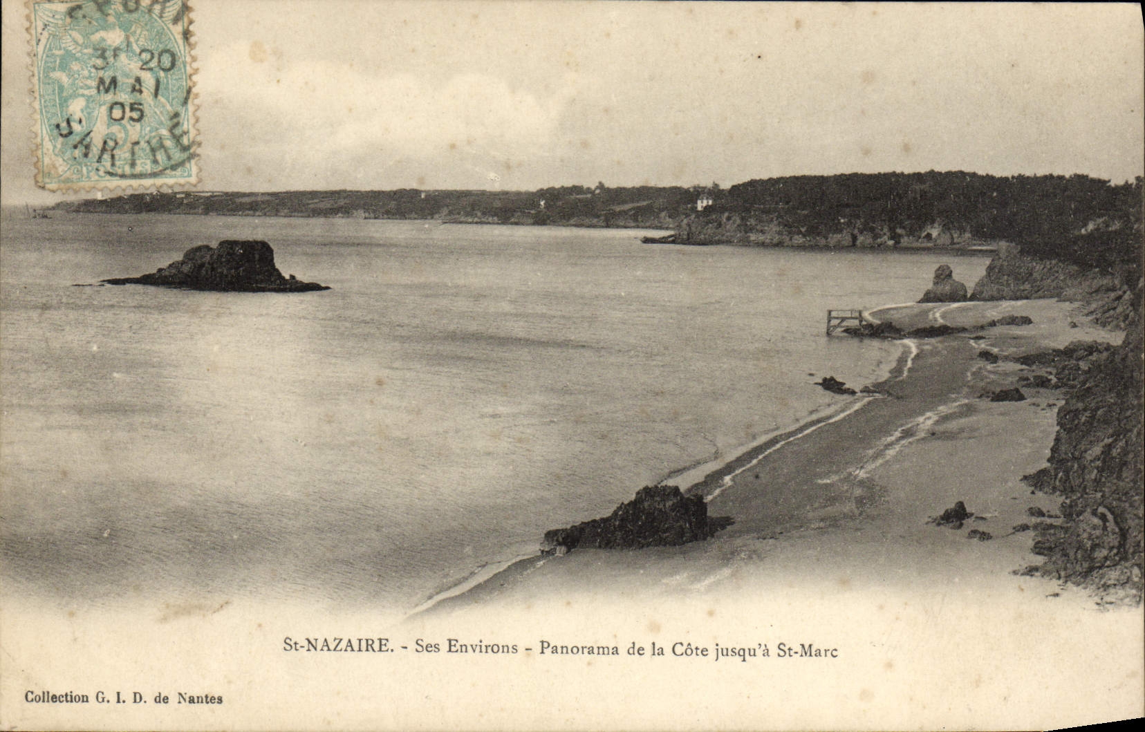VINTAGE POSTCARD St Nazaire Its Surroundings Panorama Of the Dimension Until St Marc