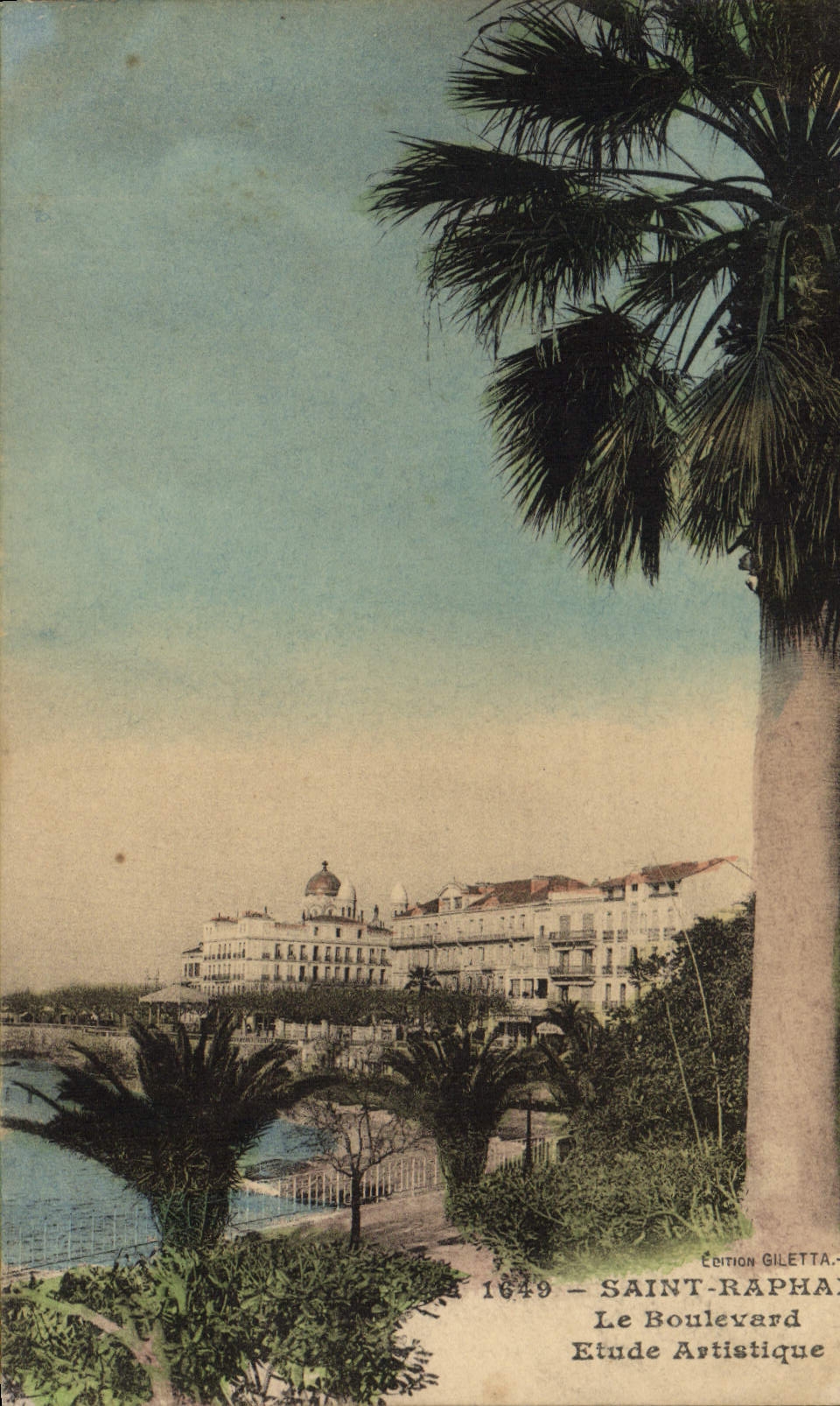 CPA Saint Raphael Le Boulevard Etude Artistique