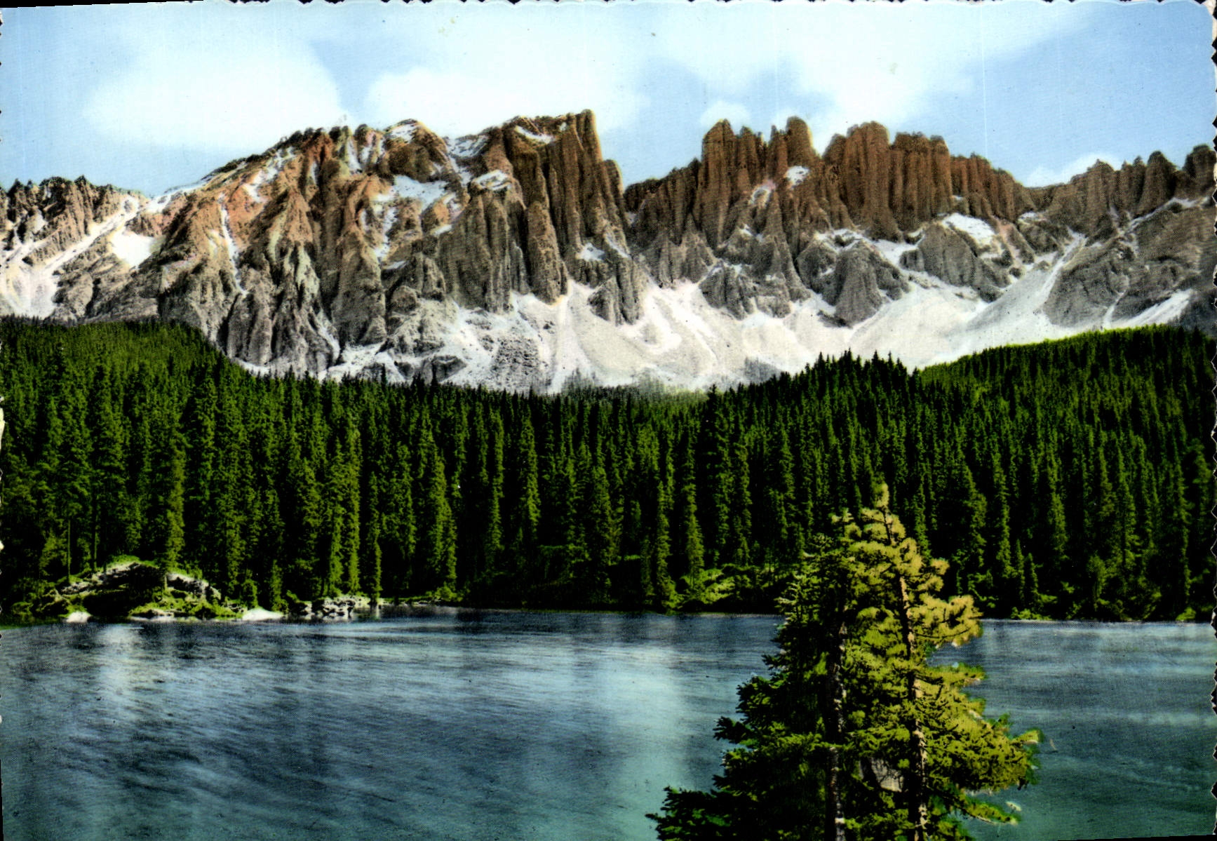 MODERN CARD Lago di Carezza Latemar