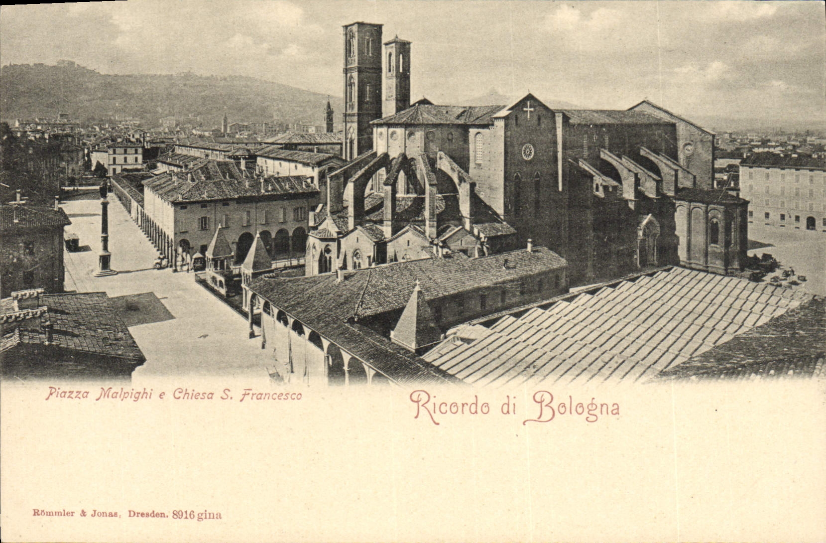 CPA Bologna Piazza Malpighi e Chiesa S Francesco