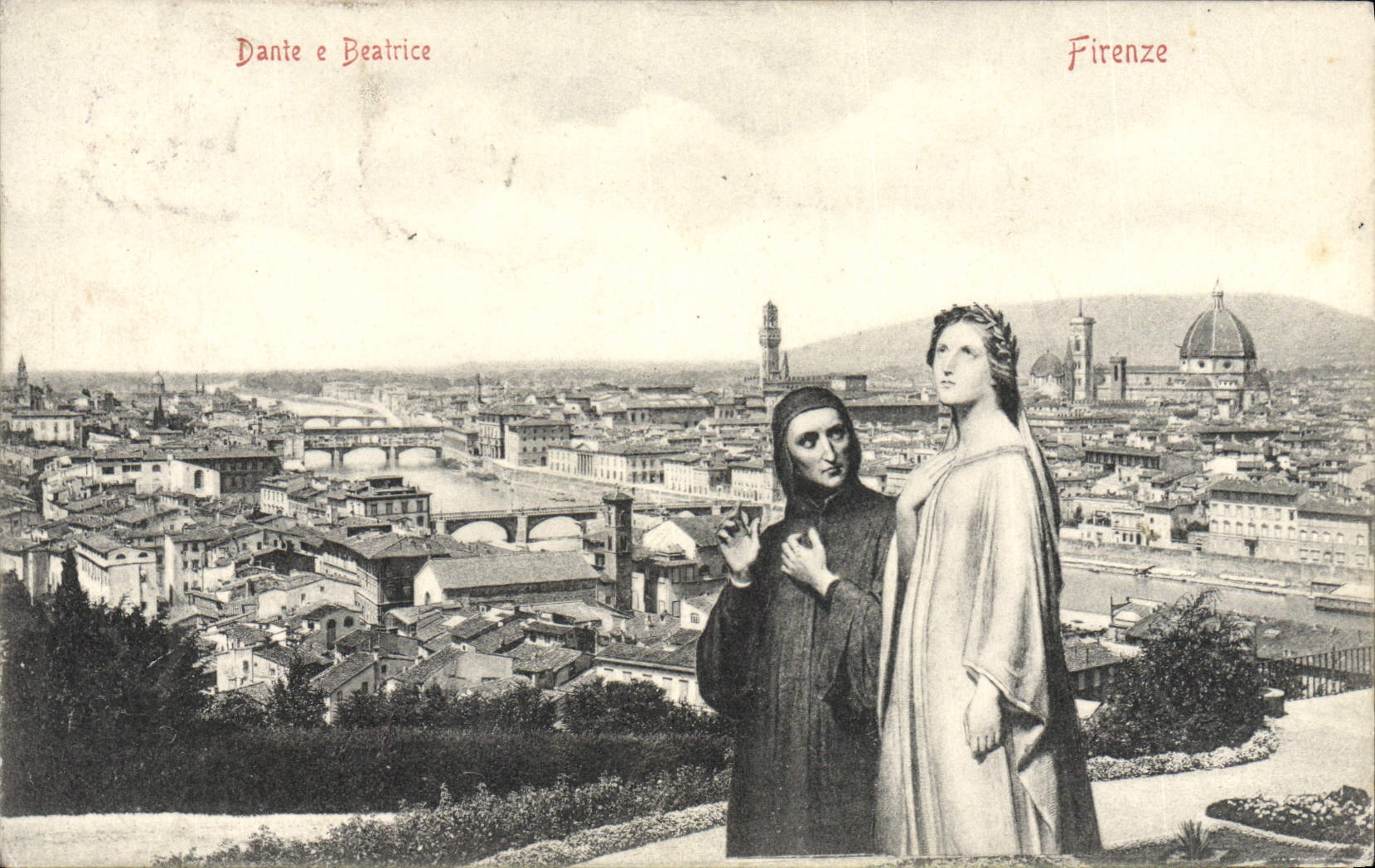 CPA Firenze Dante e Beatrice