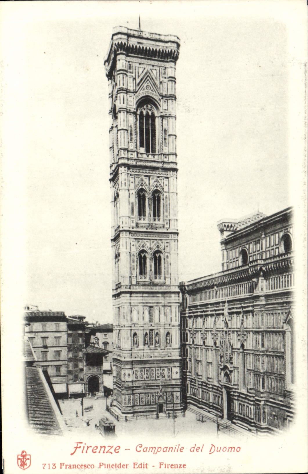 VINTAGE POSTCARD Firenze Bell-tower Del Duomo