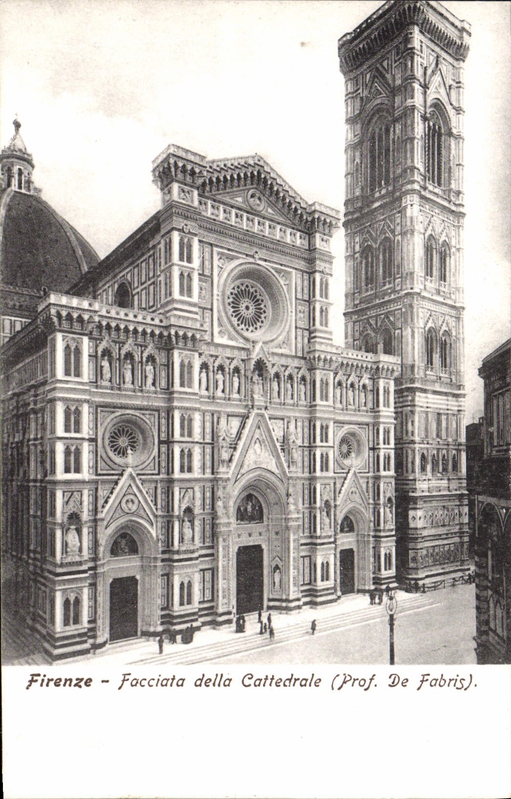 VINTAGE POSTCARD Firenze Facciata Della Cattedrale